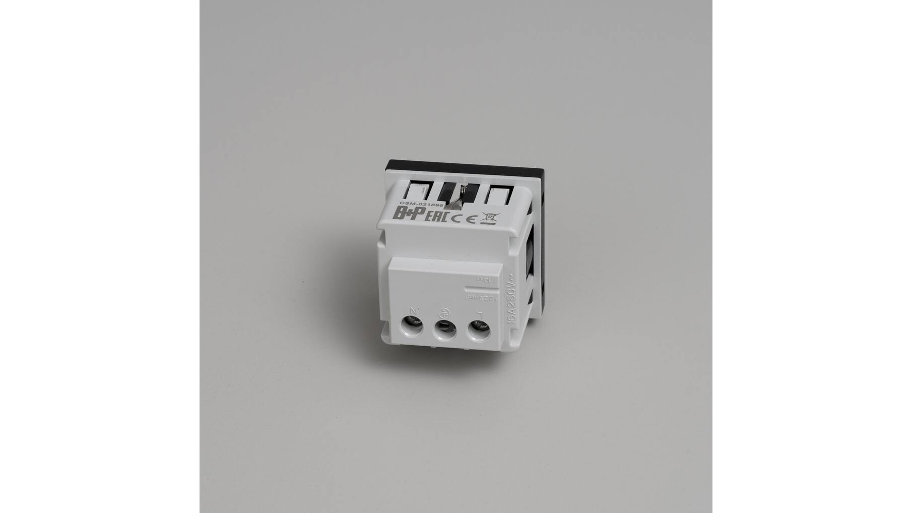 Schuko Socket Module/Type F/45Mm/Black