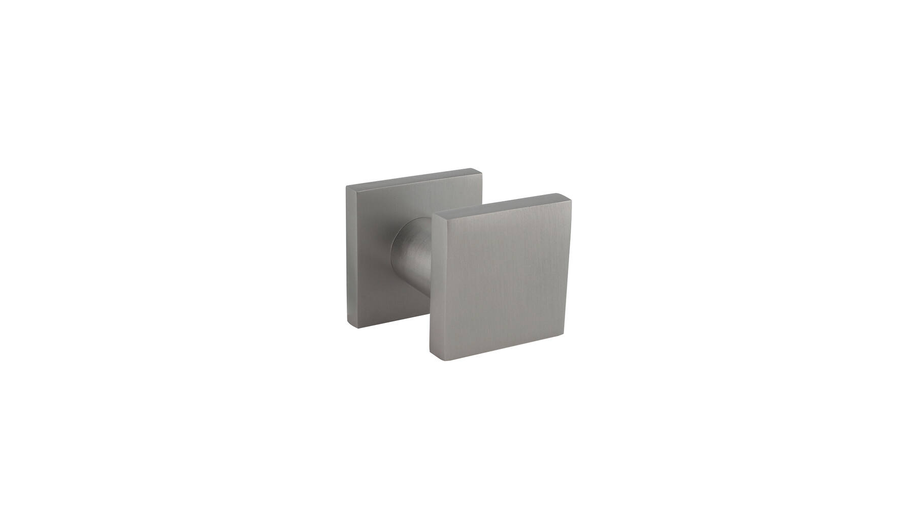 Voordeurknop vierkant 58x58mm eenzijdige montage aluminium