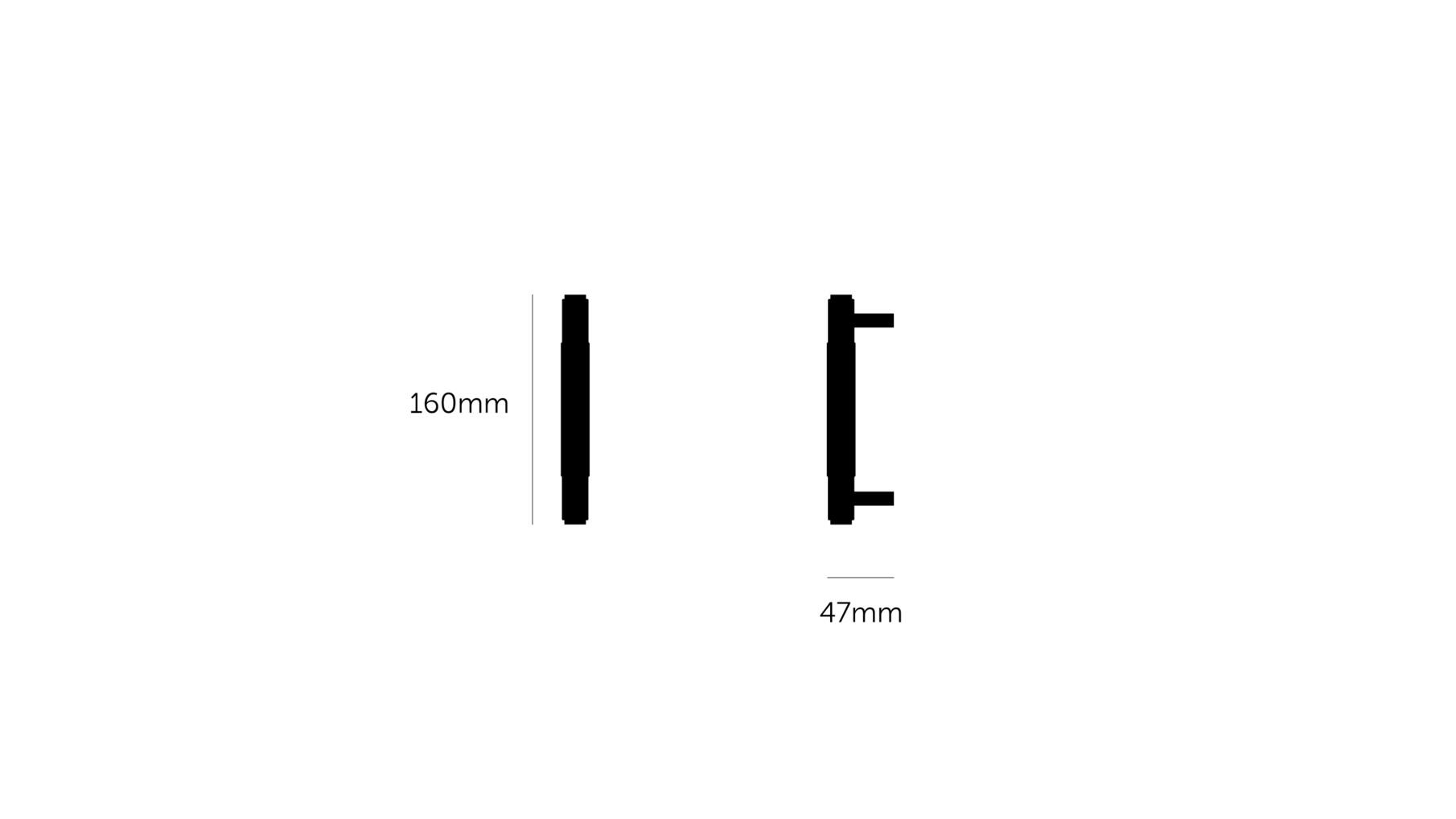 Pull Bar/Cross/Small 160Mm/Brass
