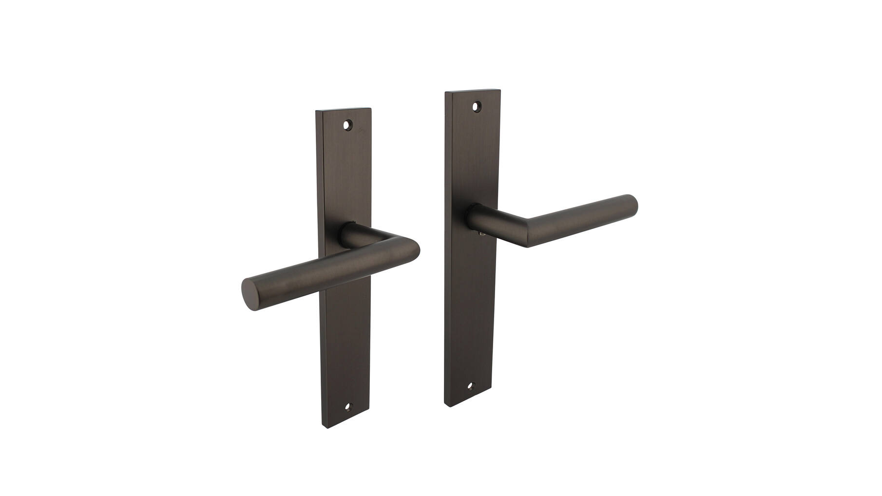 Deurkruk Bastian op schild 245x45mm blind antracietgrijs
