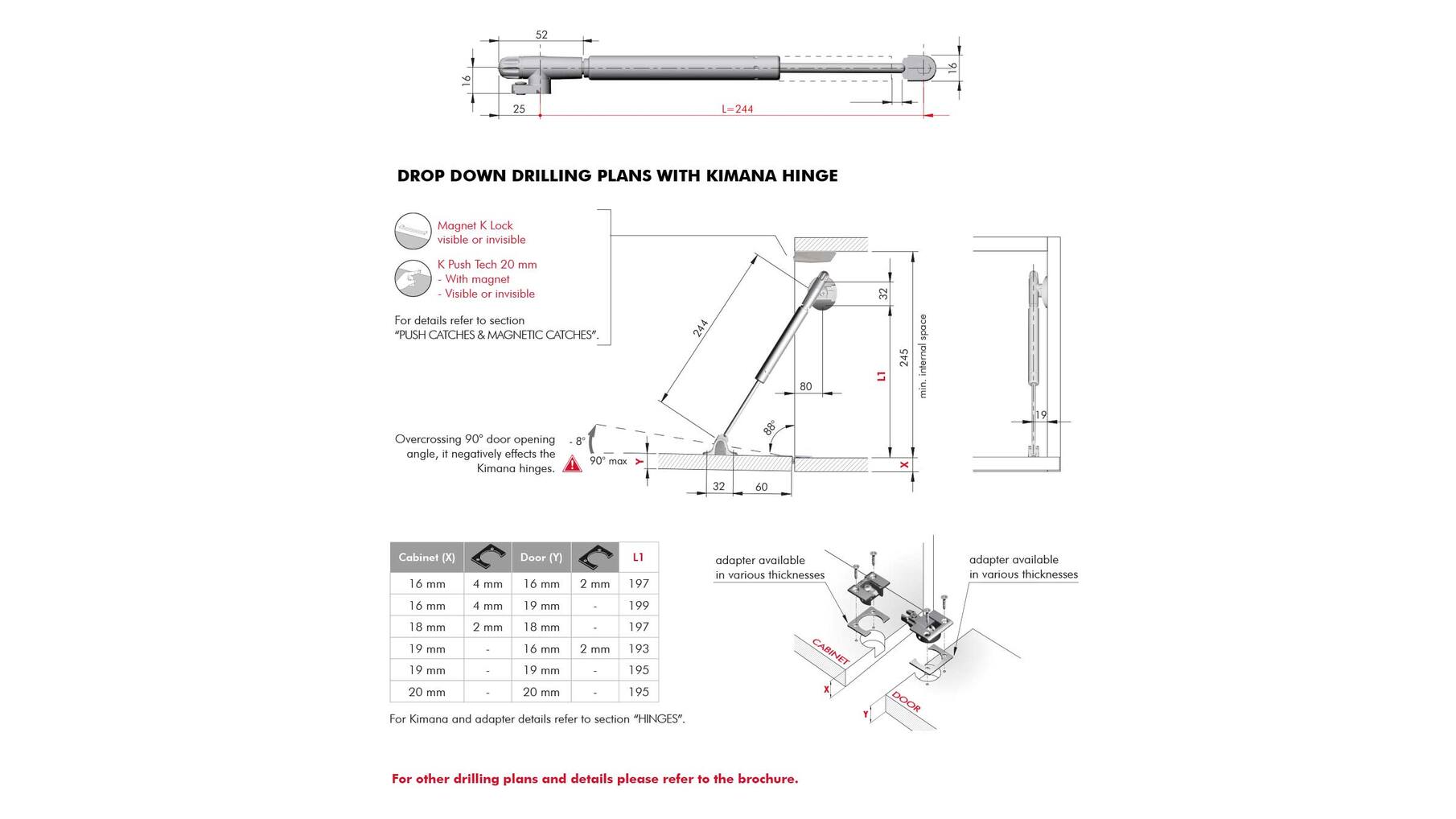 Klepschaar Kraby 244mm - vallende klep