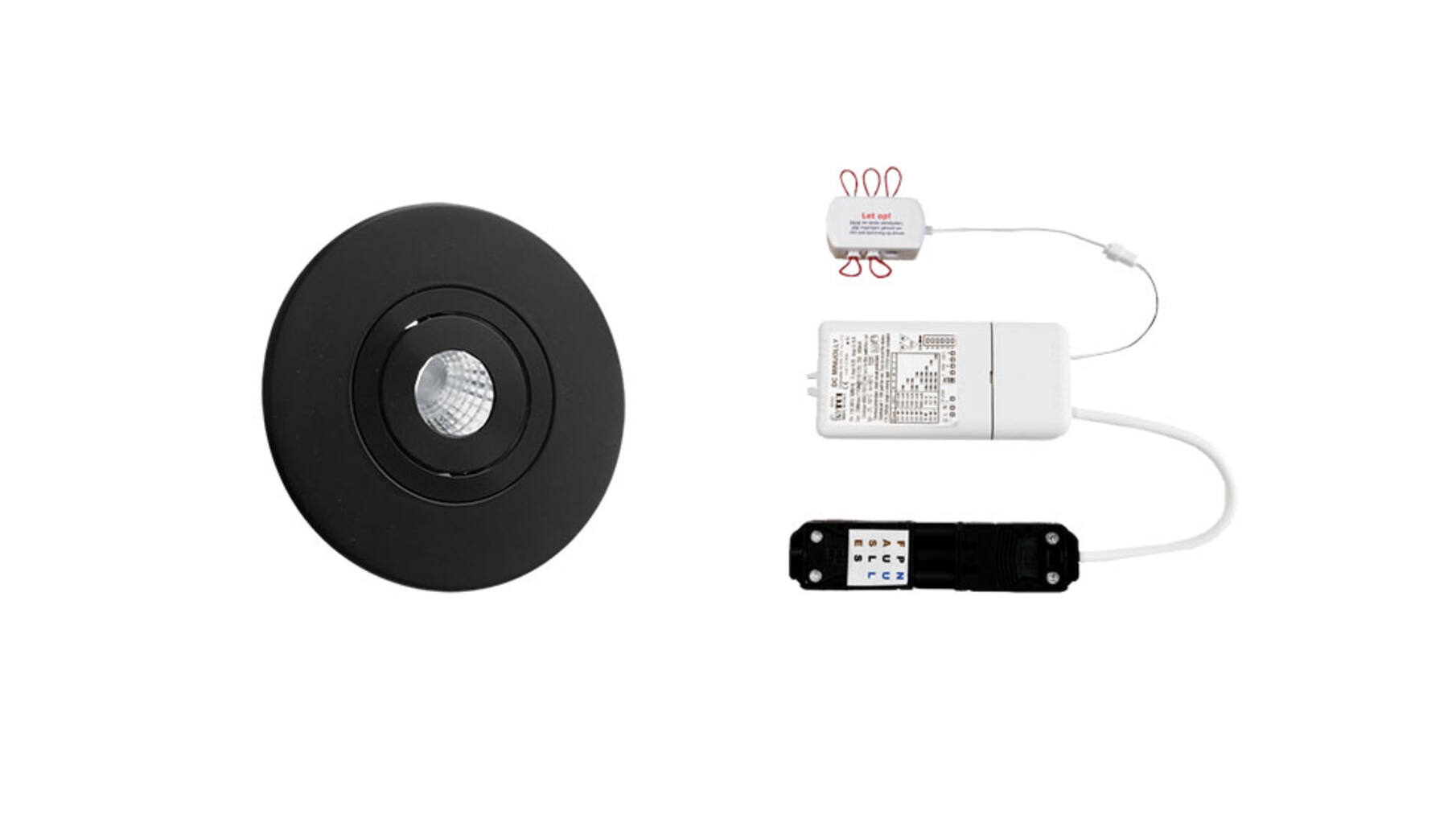 8x Monza rond  zwart + 7x verlengsnoer  + MiniJolly Wieland