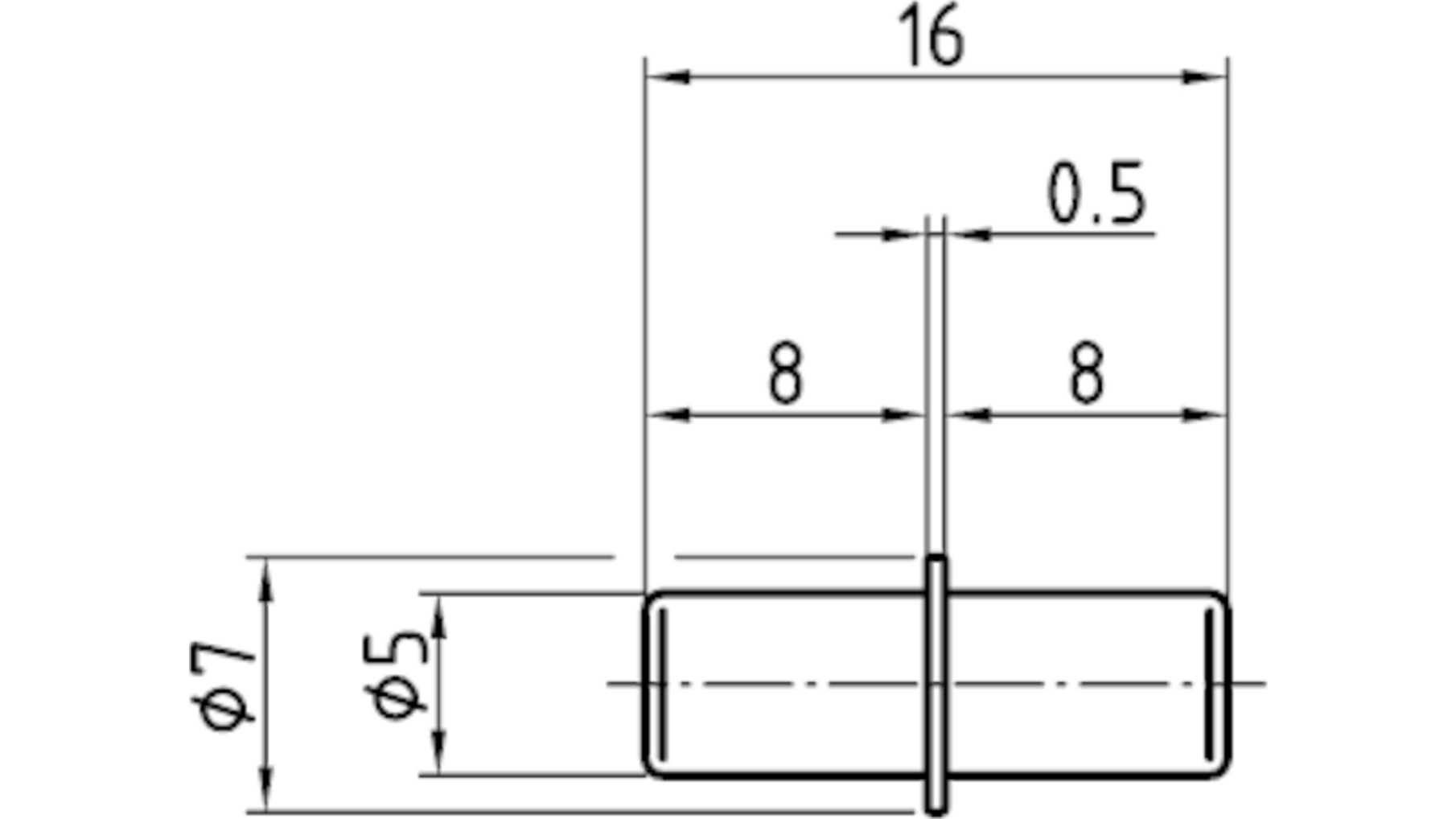 Plankdrager 5/5 duplo verzinkt lengte 16mm