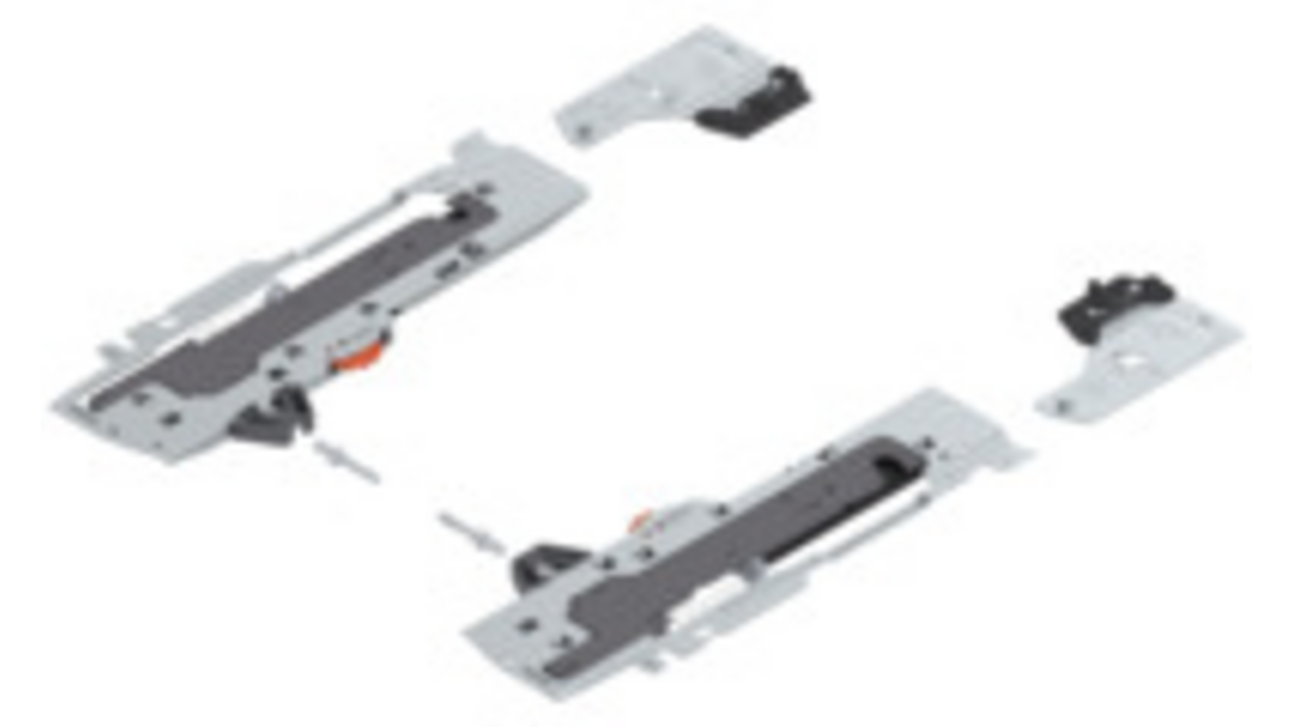 Tip On/Blumotion set eenheid 60kg Tandembox NL450-650mm