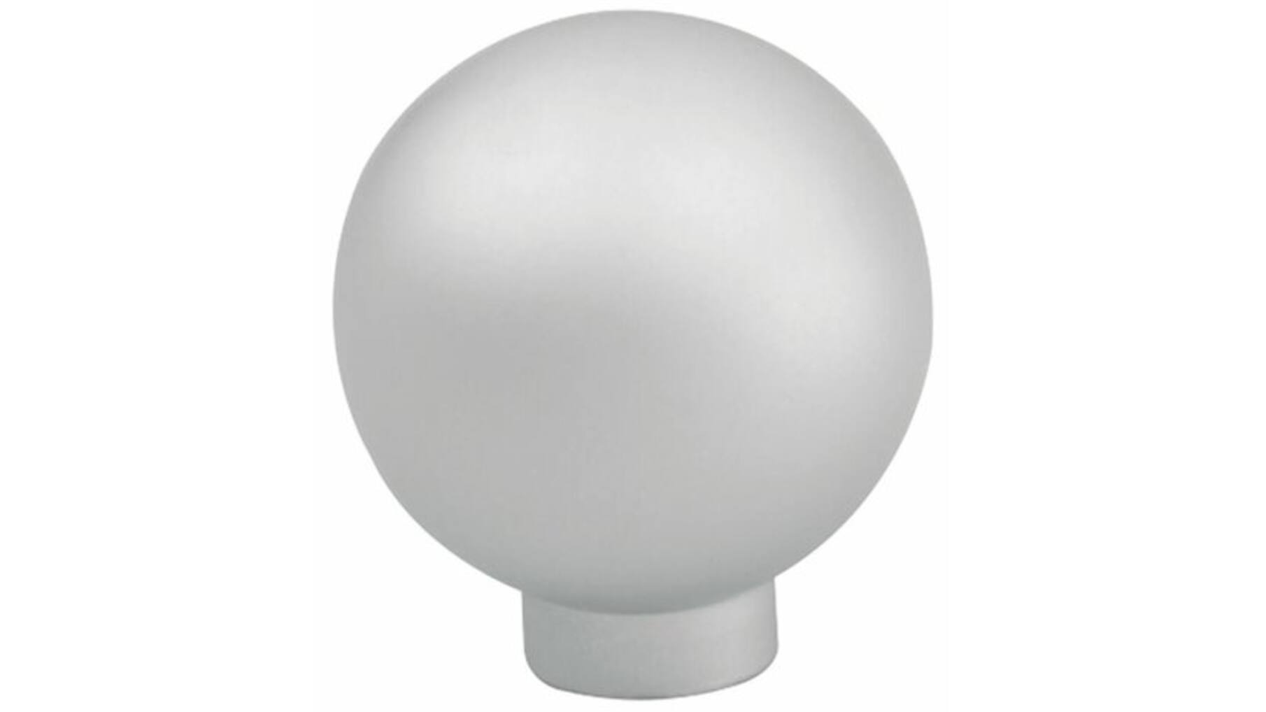 Knop diameter 30mm aluminium mat, hoogte 32mm