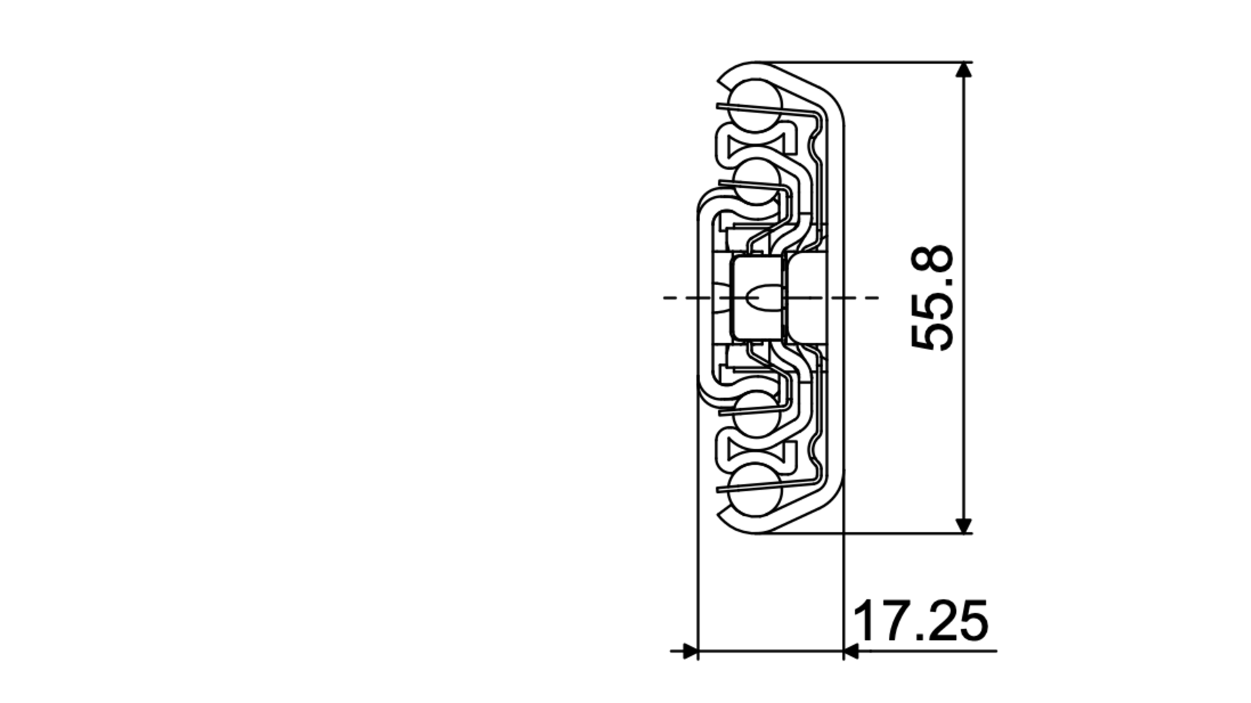 Ladegeleider ULF HD D 700mm, uittrekbaarheid 750mm, VE=5pr