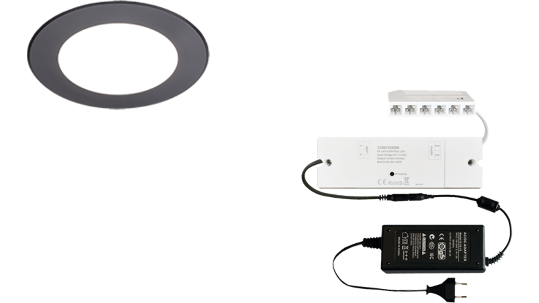 4 x Atom D-Motion mat zwart 24V + ZigBee D-Motion + Driver 2