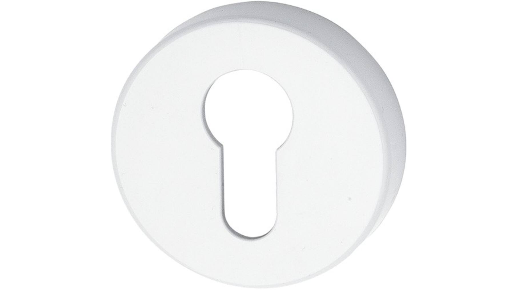 Ophanger met sleutelgat, wit diameter 30mm dikte 7mm