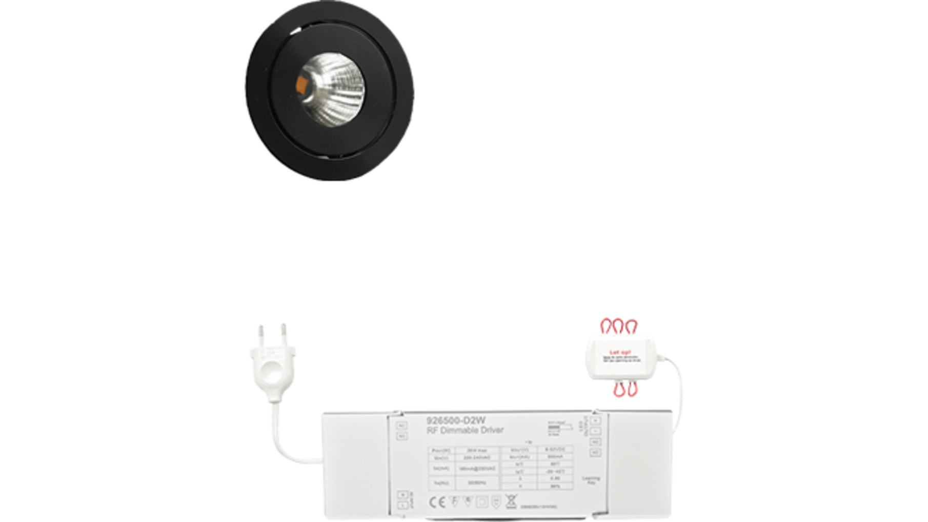 8x Ancona zwart DTW 3000K-2200K+7x verl+MC easy basis