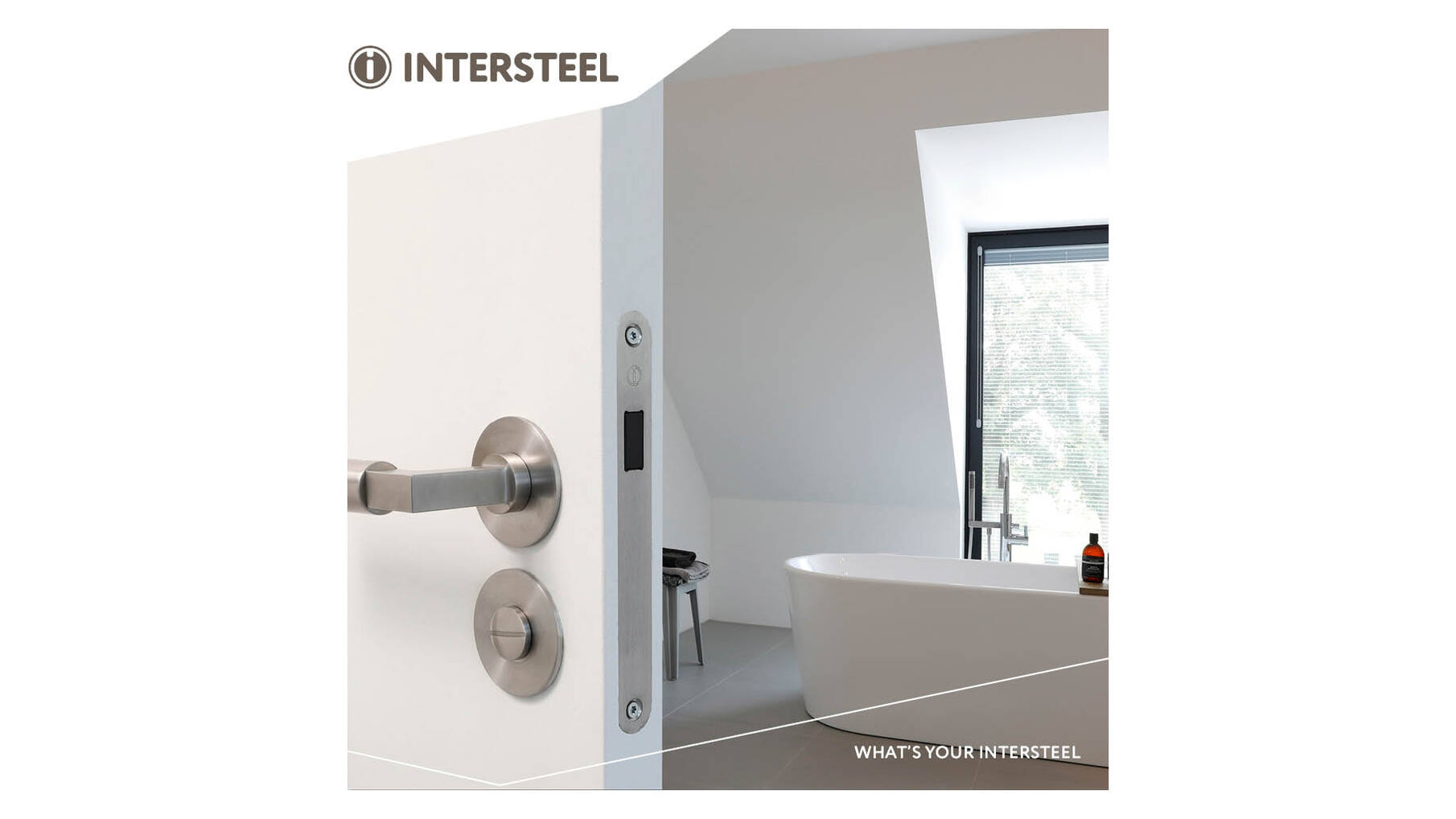 Woningbouw magneet badkamer/toilet slot 63/8mm RVS