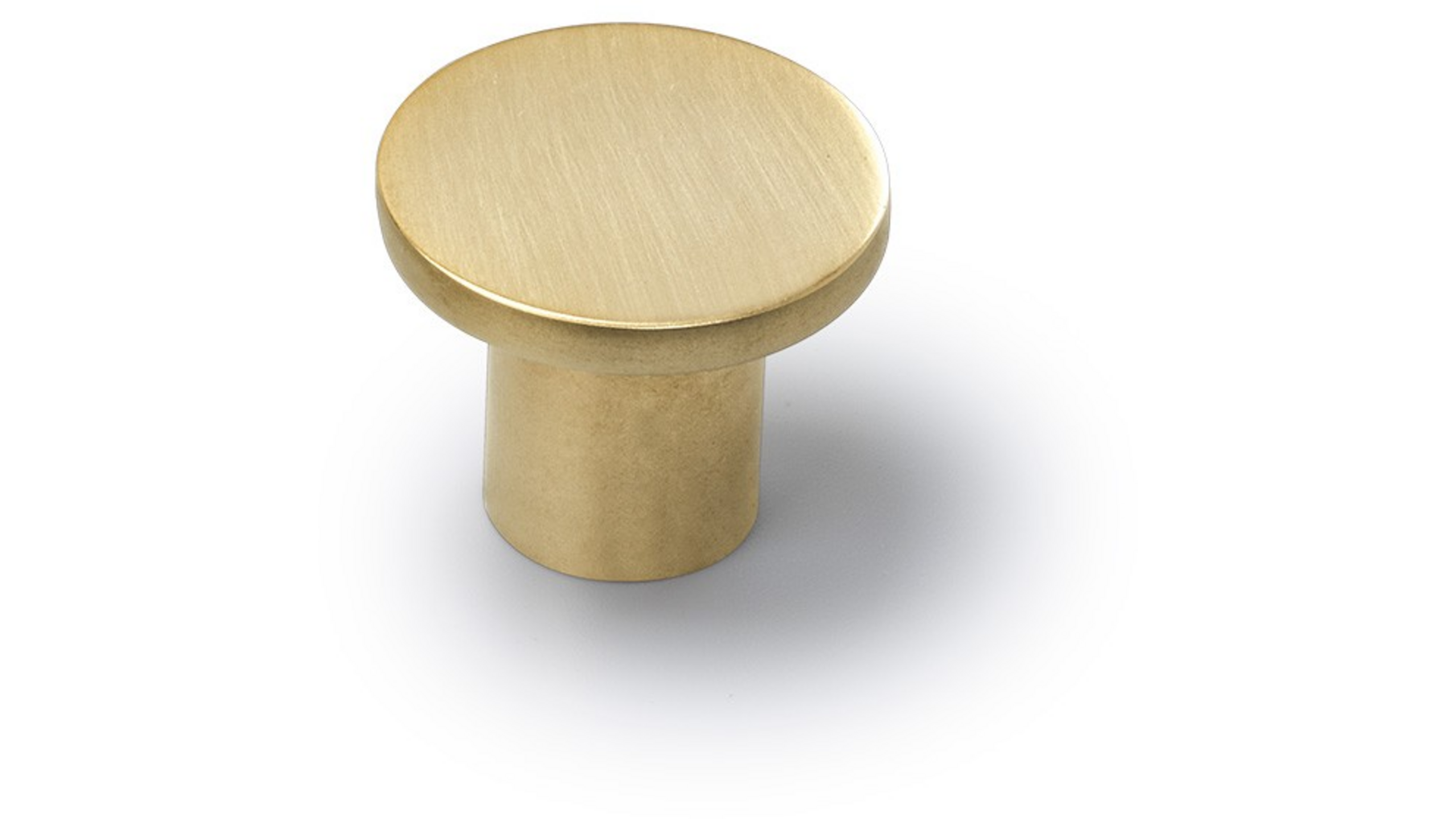 Knop DISC geborsteld goud 33mm