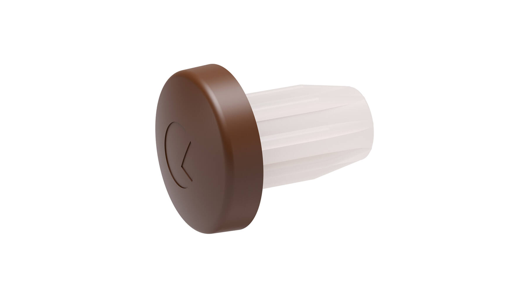 Deurbuffer stift 5mm, schotel 8mm x 2,5mm dik bruin