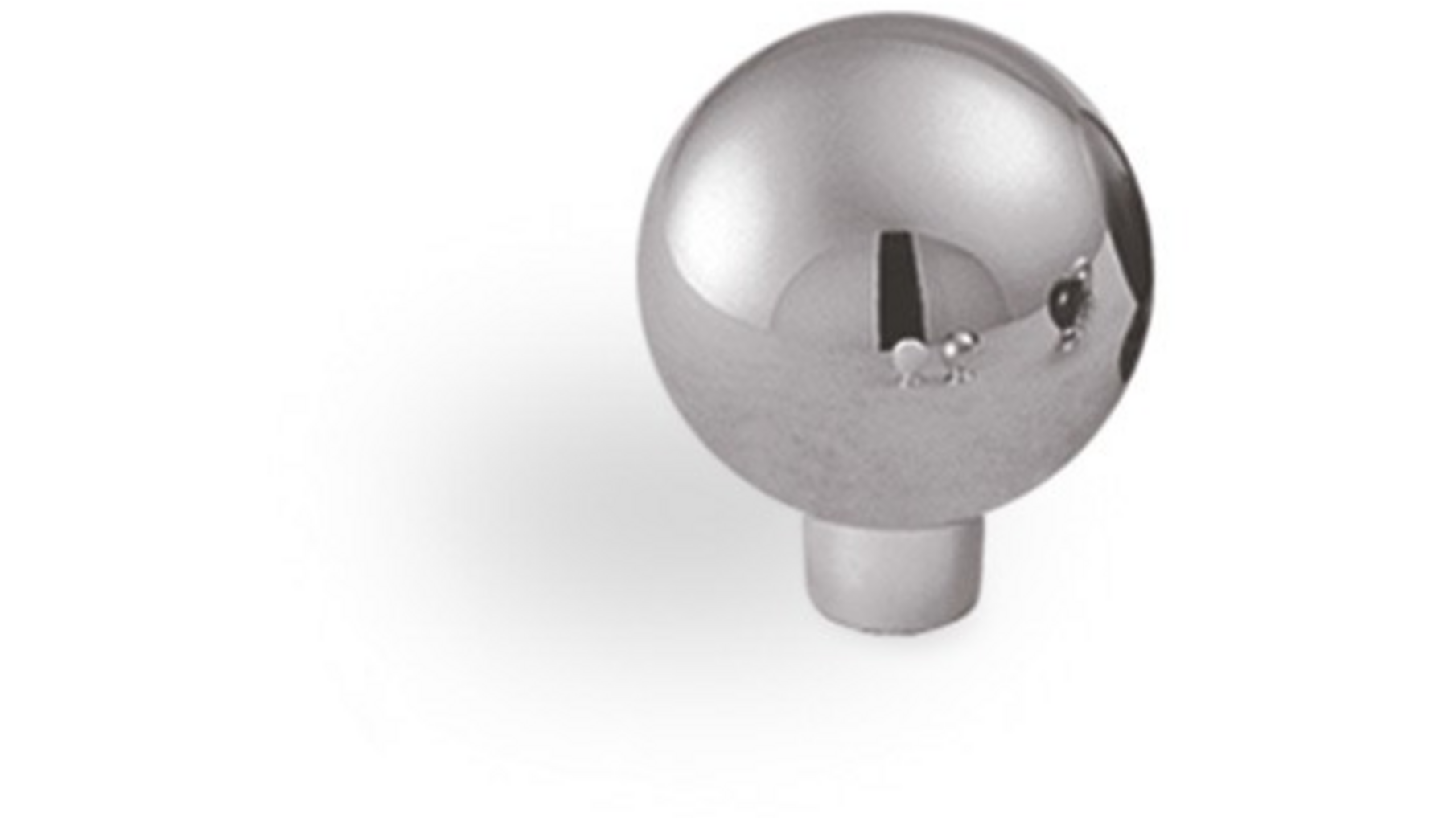 Knop METAL 832 glans chroom 28mm