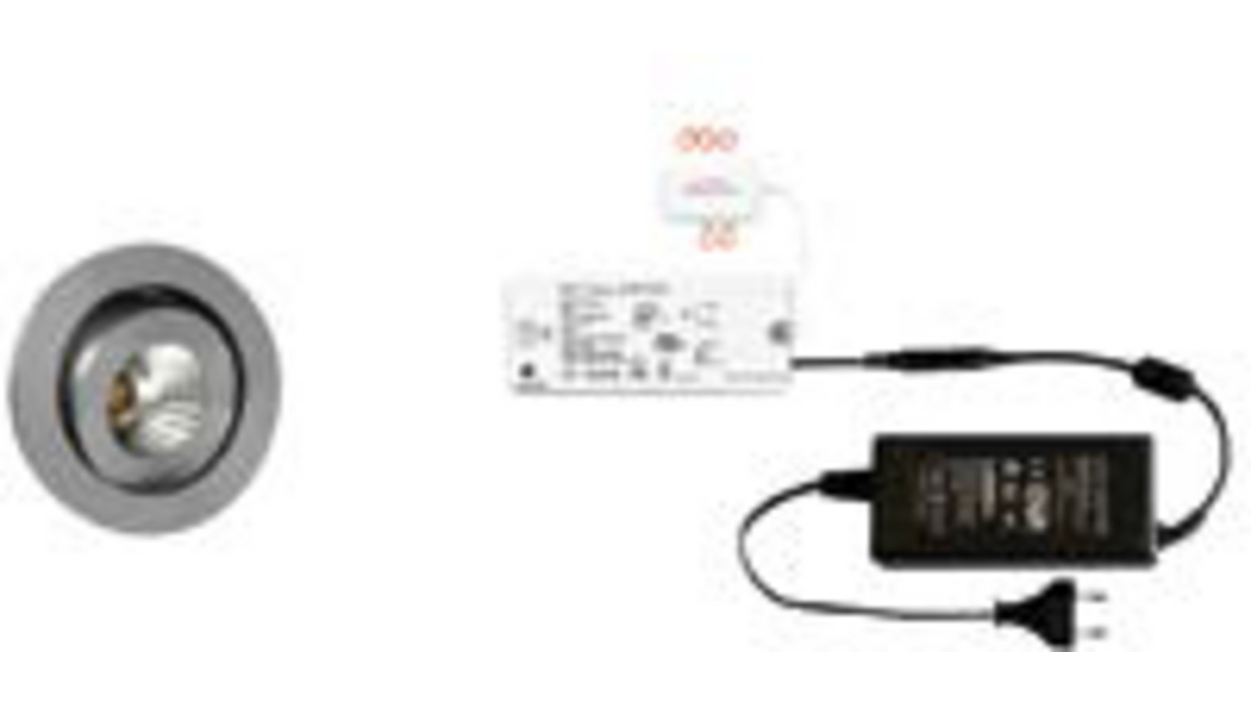 3x Ancona rond Alu + 3x verlengsnoer + ZigBee Driver 30W