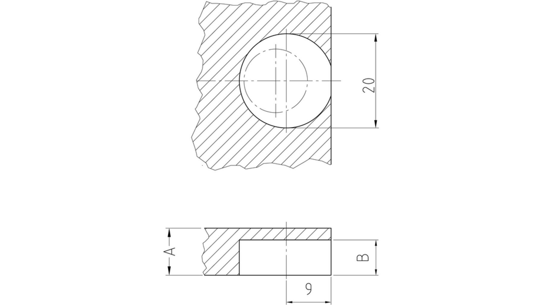 Verbindingsbeslag wit voor 16mm hout, boring 20mm