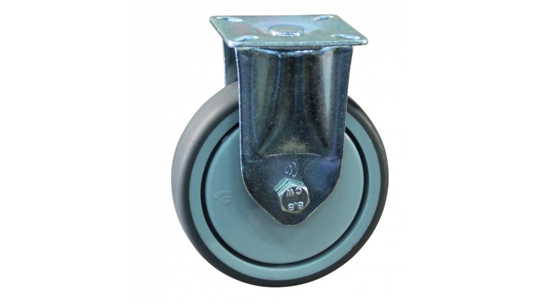 Bokwiel 100x27mm hoogte 121mm draagkracht 65 kilogram