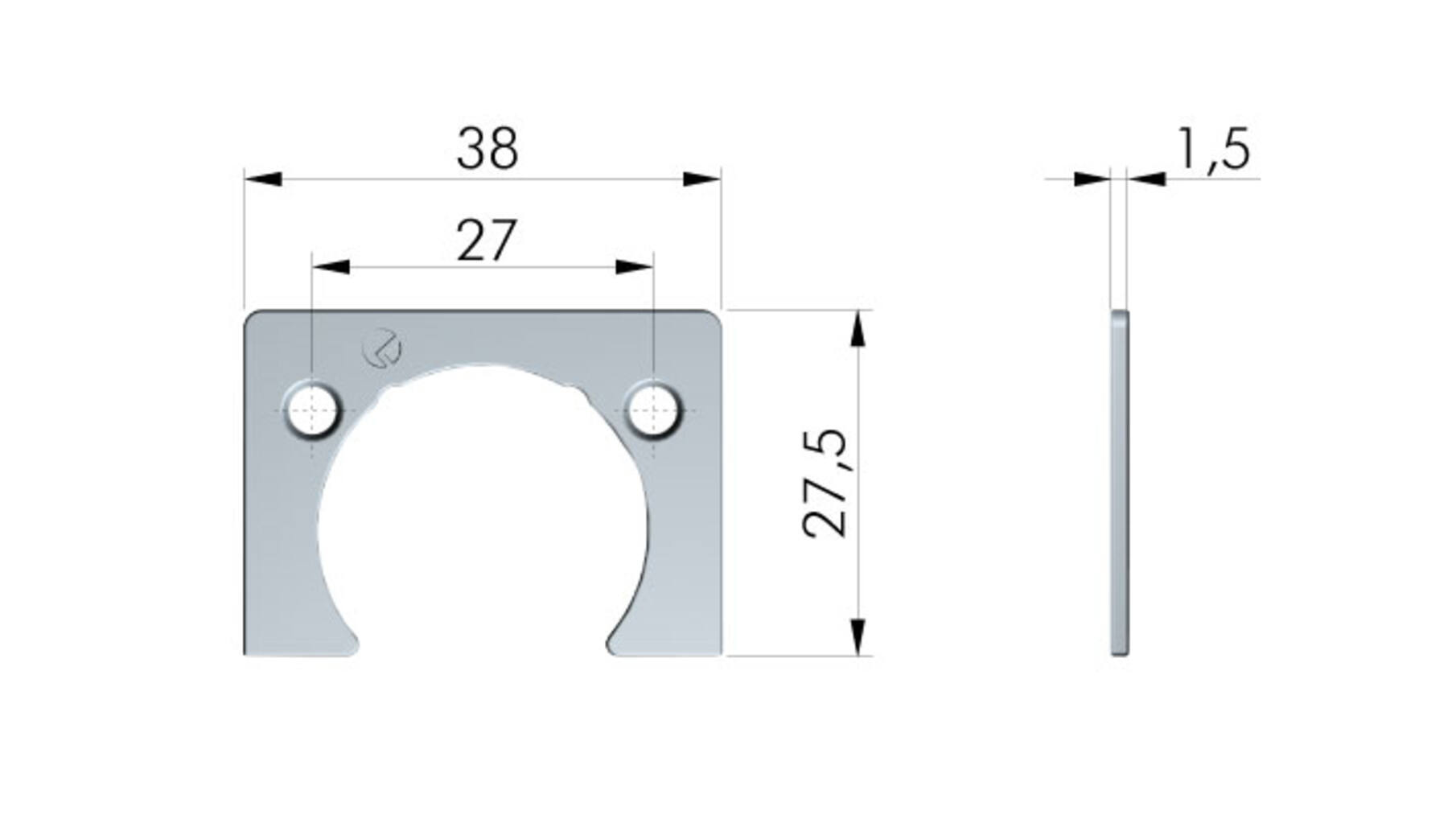 Kimana afstandsplaatje 1,5mm
