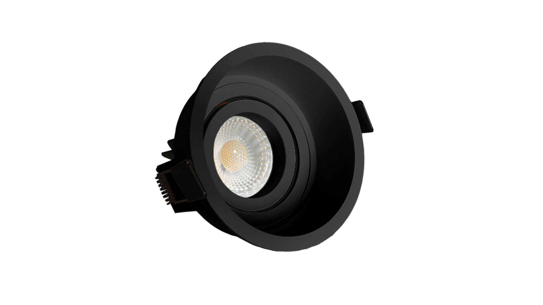 Palma Solo kantelbare inbouwspot rond zwart + Triac driver