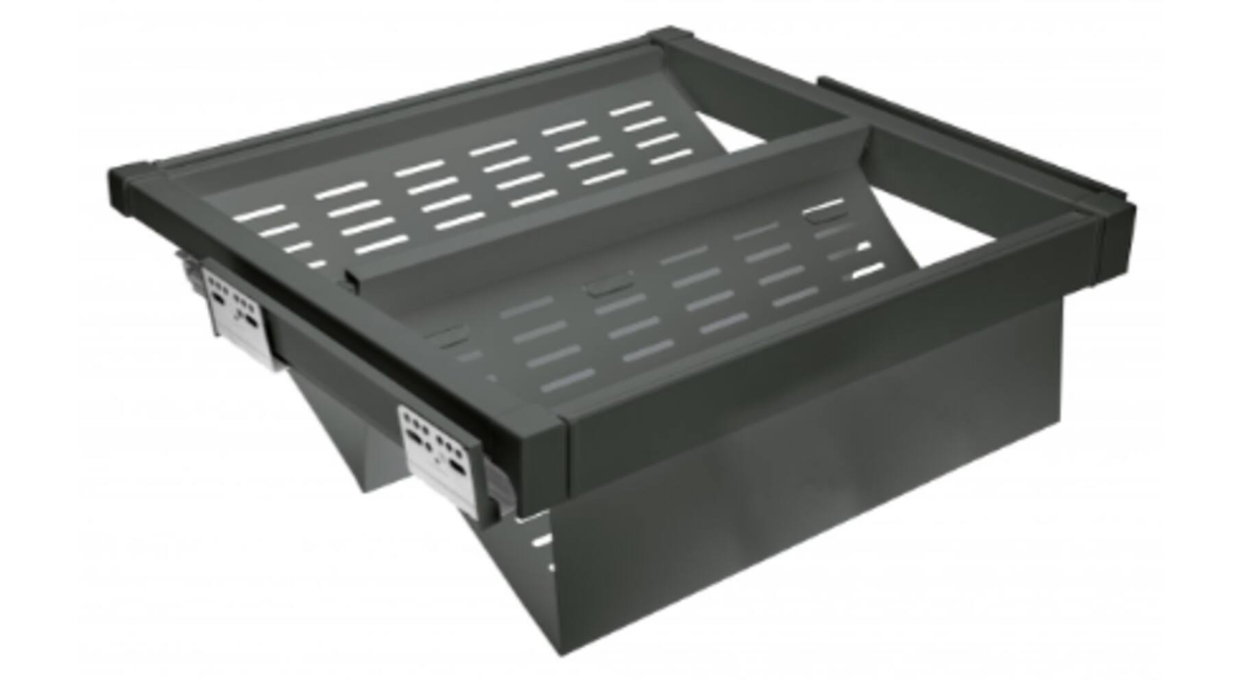 Schoenenrek, uittrekbaar metal 900 mmSOFT-CLOSE, antraciet