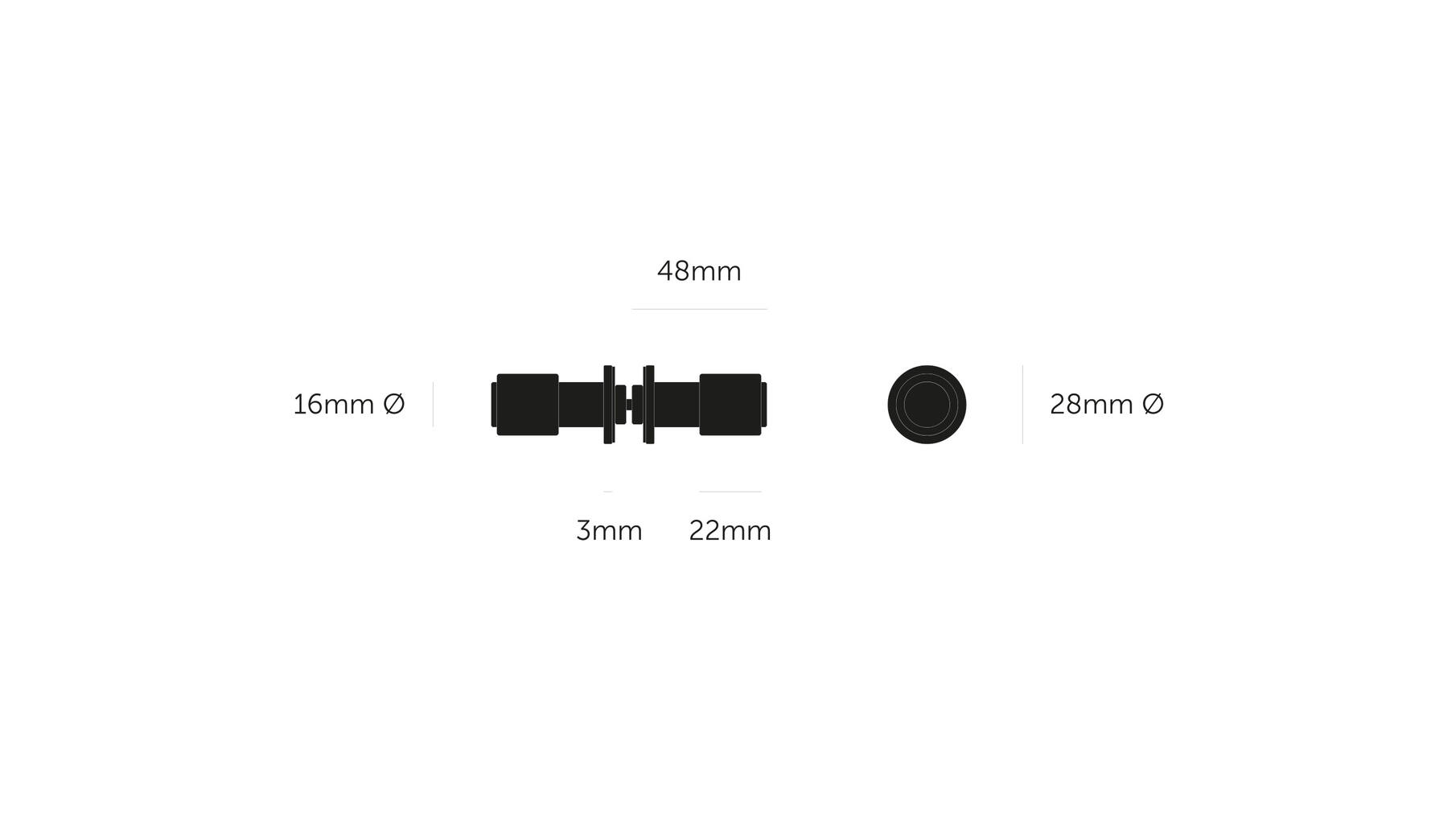 Furniture Knob/Double-Sided/Cast /Brass