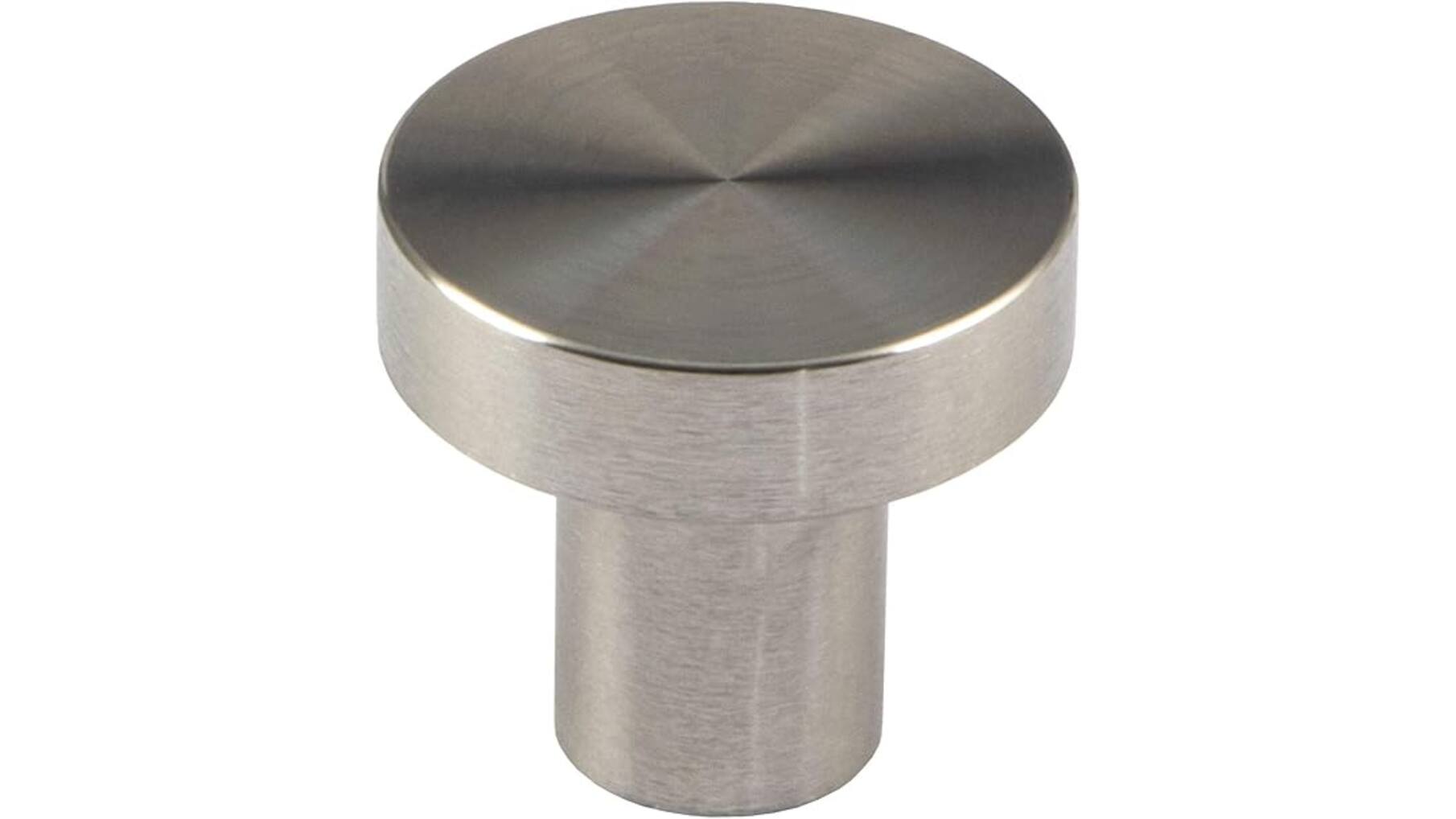 Knop diameter 30mm RVS geborsteld, hoogte 28mm