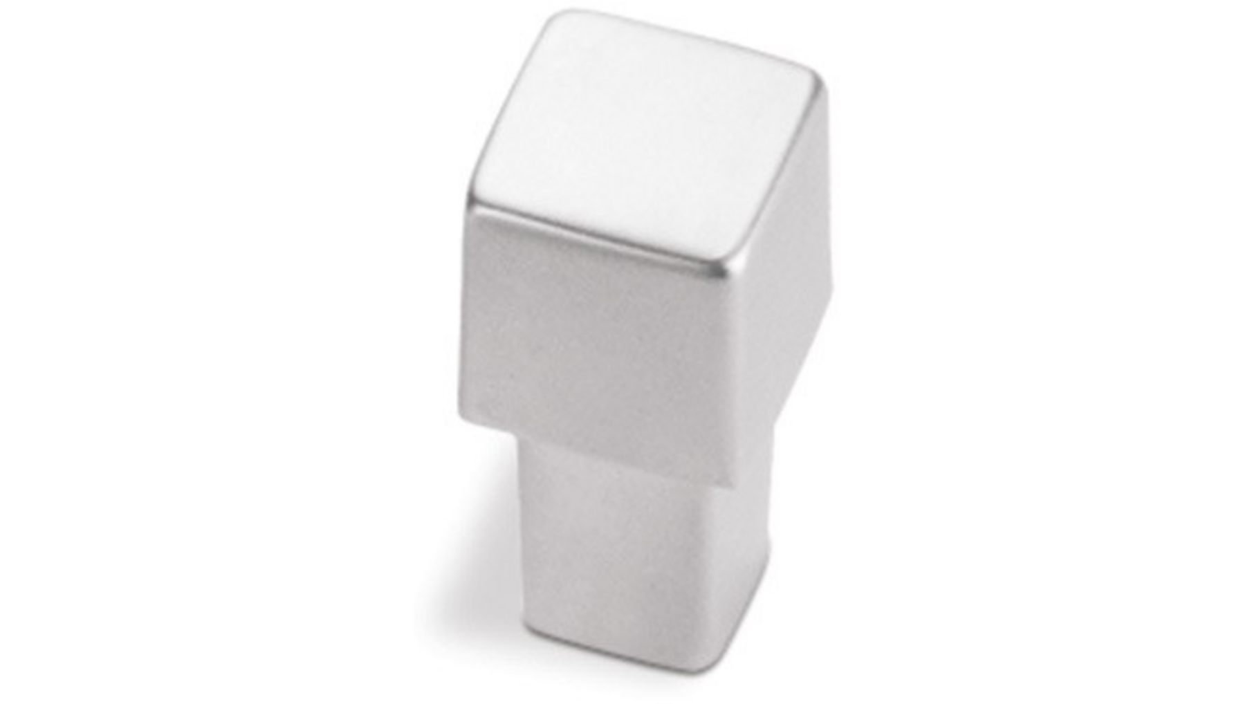 Knop SQAURE mat aluminium 12x12mm