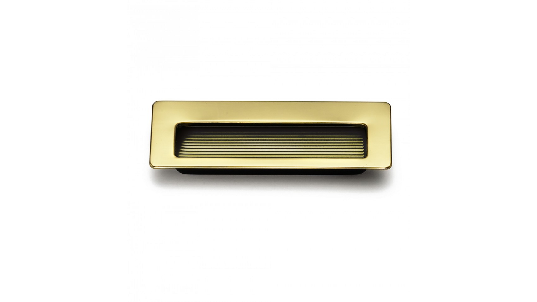 Komgreep glans chroom/zwart 80x36mm, inlaat 67x27x13mm