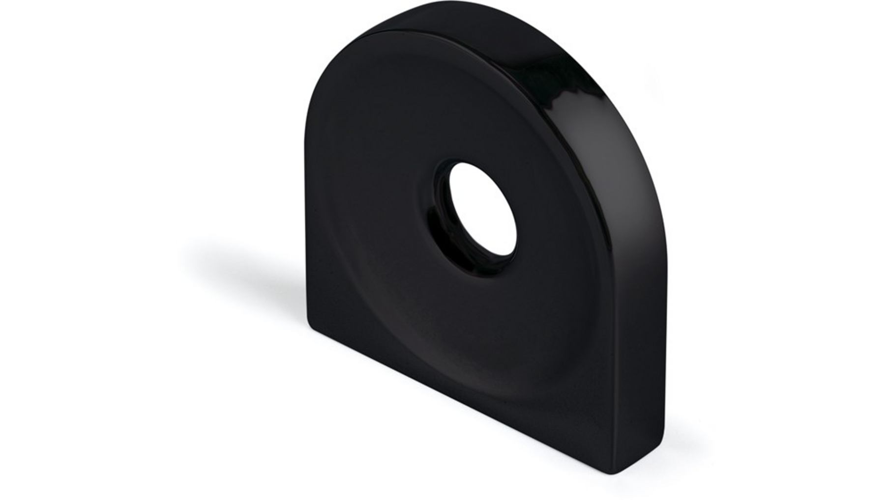 Knop CIRCLE met gat, mat zwart 25x8x27mm
