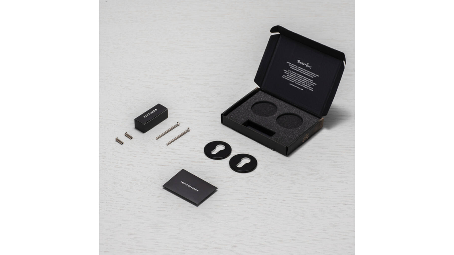 Escutcheon Plate/Euro Profile/Black