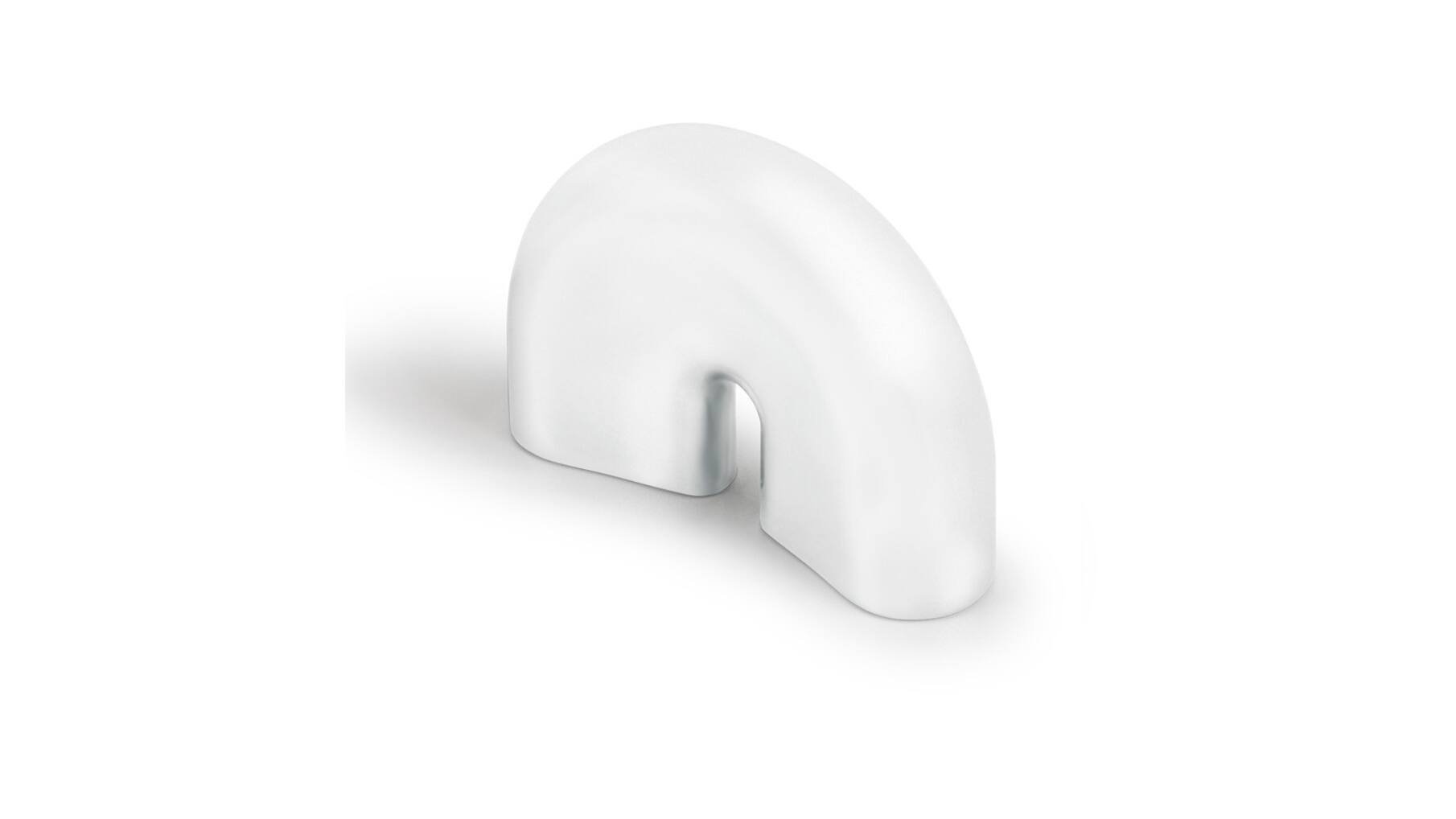 Knop CIRCLE mat wit 40x11x28mm, hartmaat 32mm