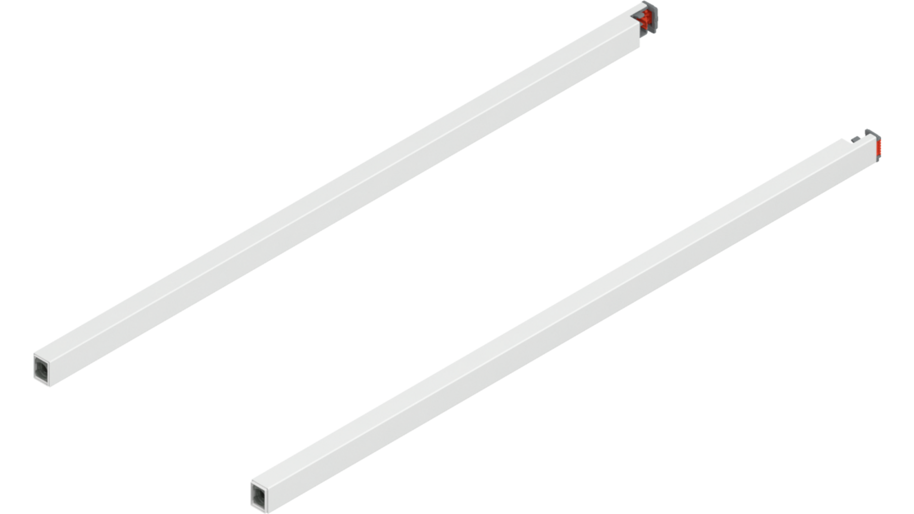 Reling L+R voor Merivobox, 550mm zijdwit