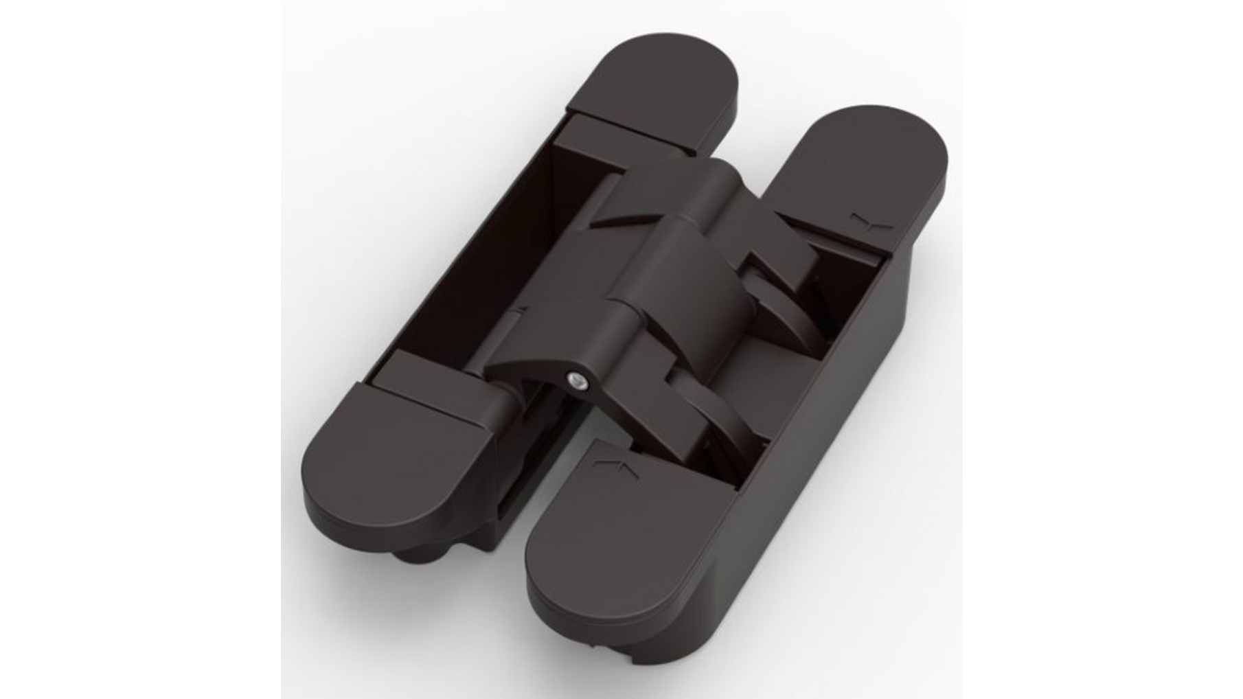 Scharnier invisible Medium mat zwart RAL9005 111x29mm