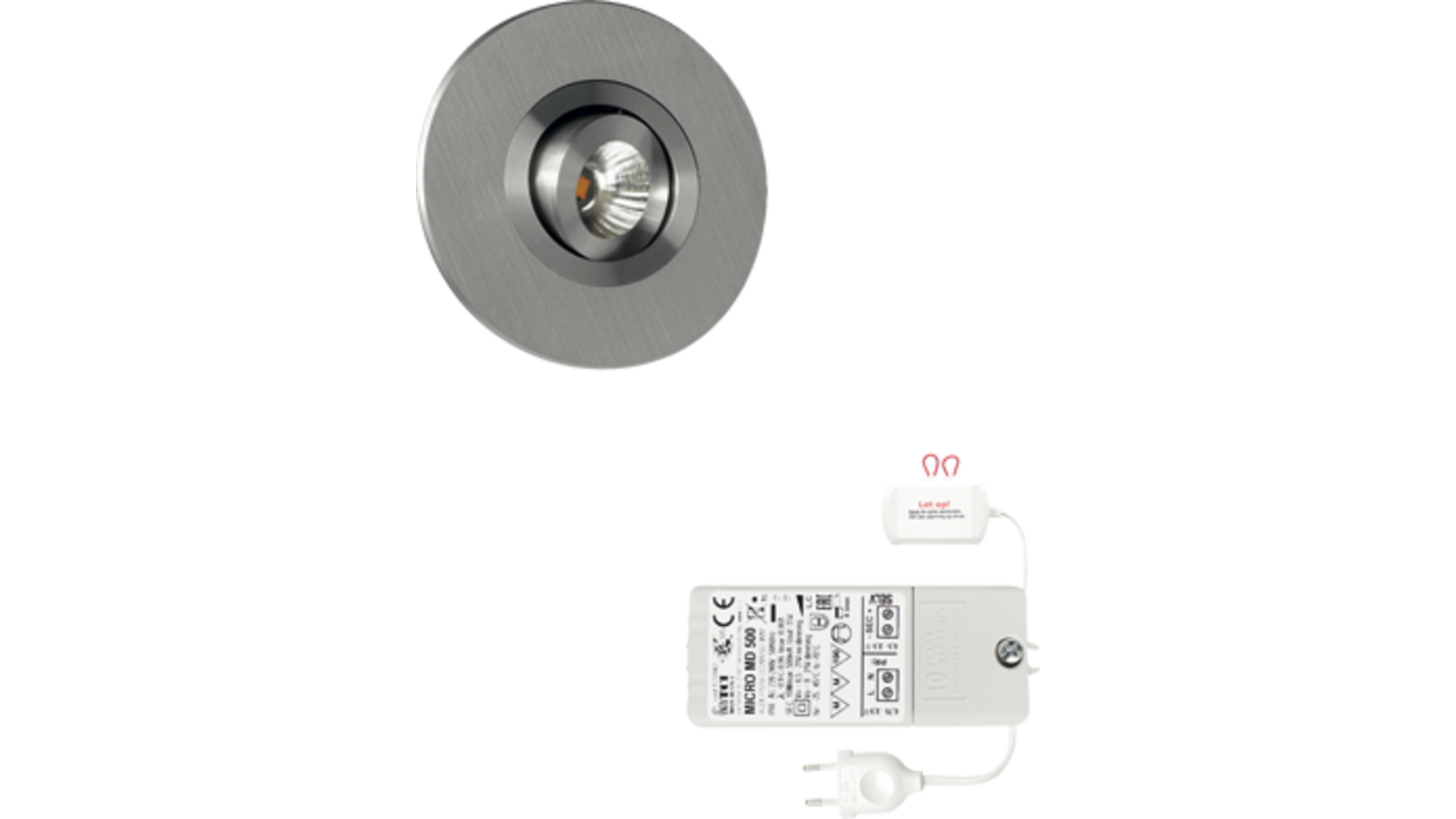 6x Monza rond Alu DTW 3000K-2200K+6x verl+Driver RL dimbaar