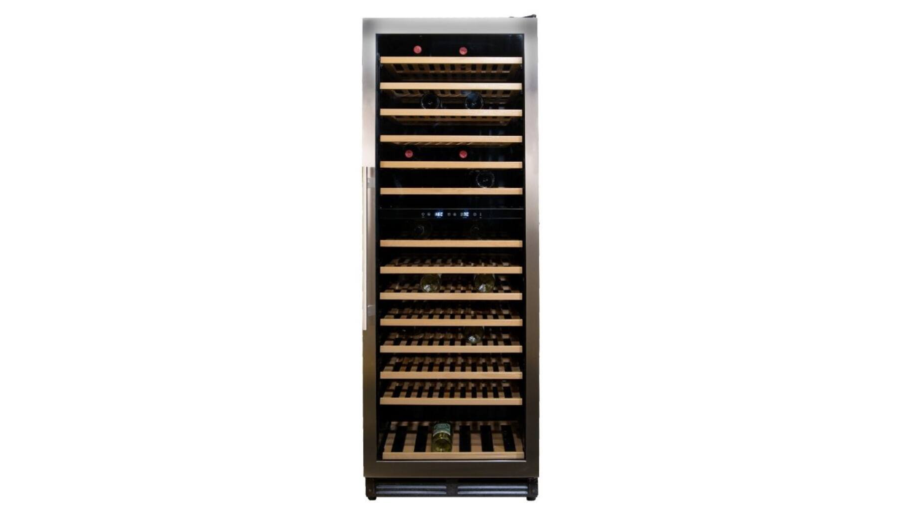 Vinata Wijnklimaatkast Premium, RVS glazen deur, 154 Flessen