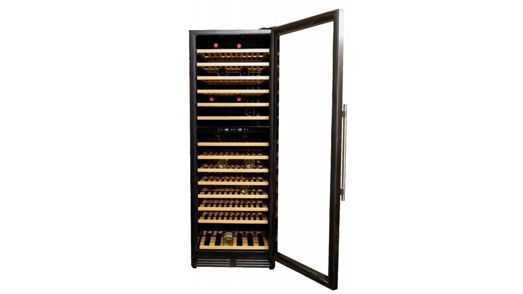 Vinata Wijnklimaatkast Premium, RVS glazen deur, 154 Flessen