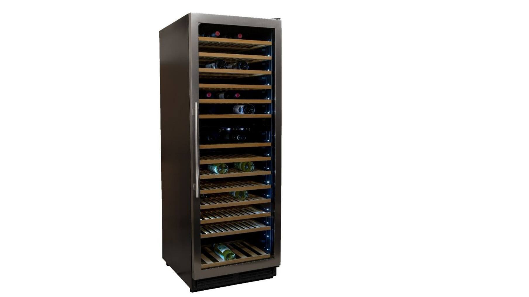 Vinata Wijnklimaatkast Premium, RVS glazen deur, 154 Flessen