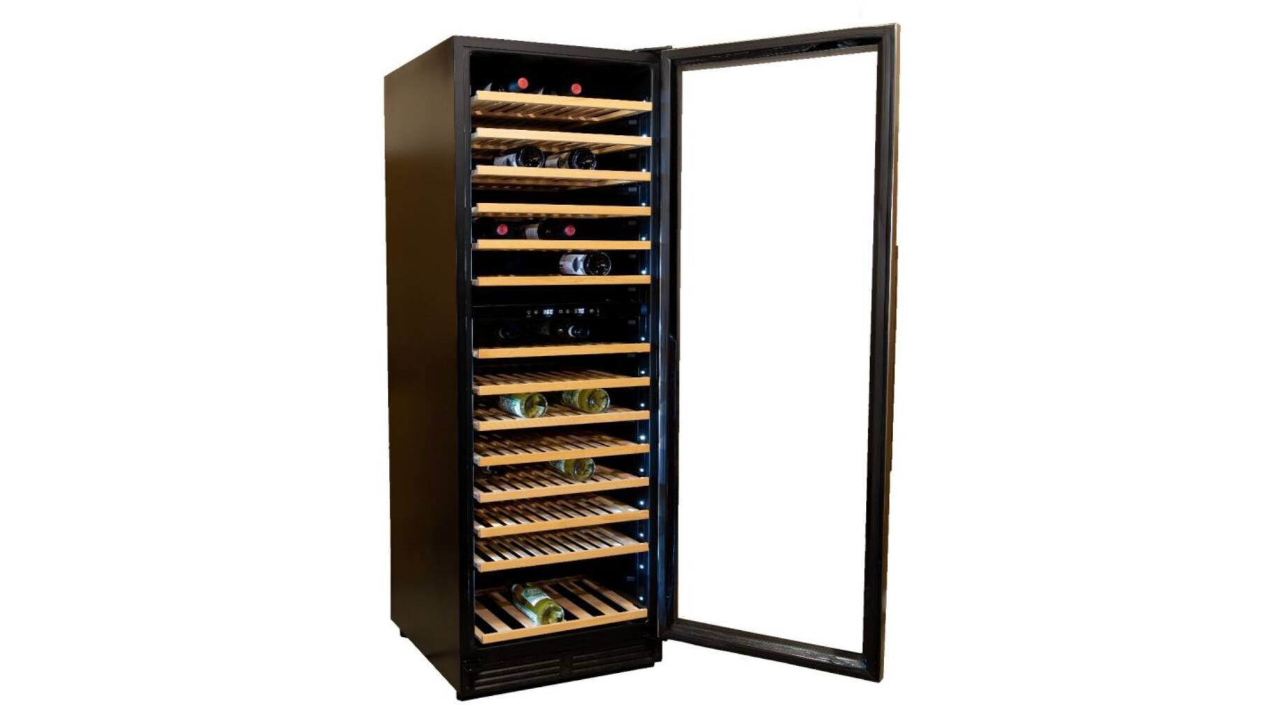 Vinata Wijnklimaatkast Premium, RVS glazen deur, 154 Flessen