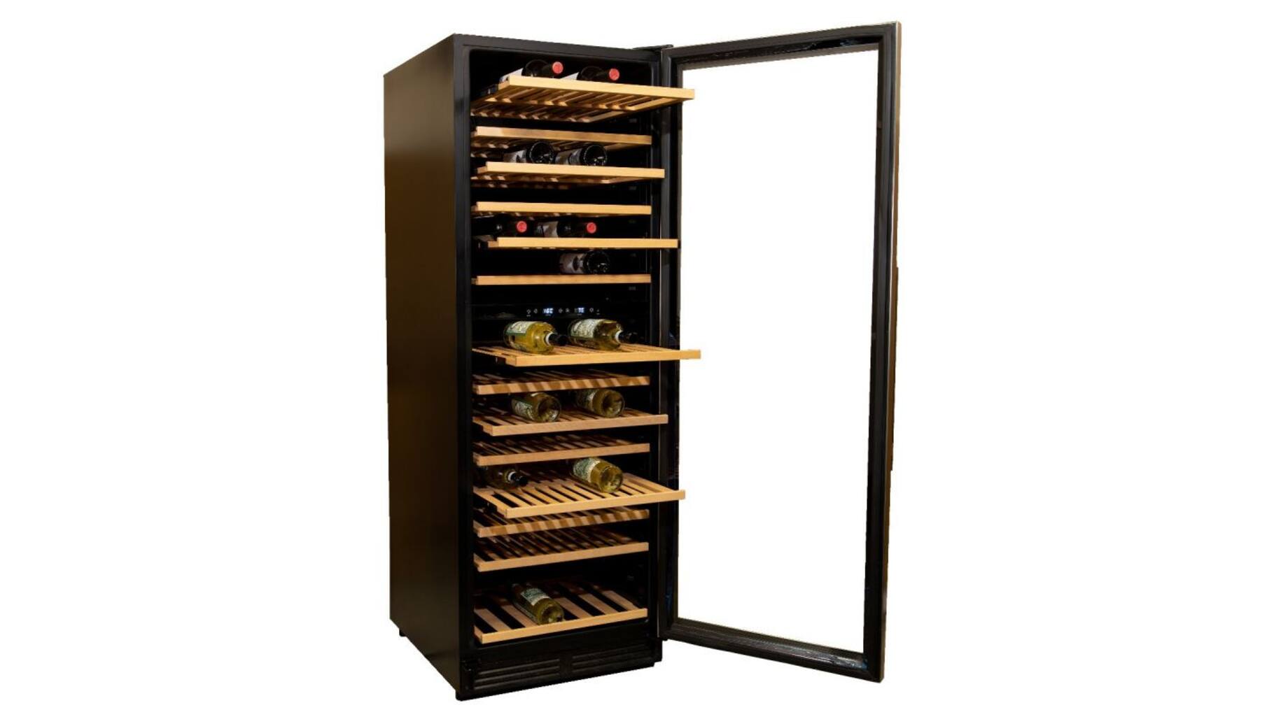 Vinata Wijnklimaatkast Premium, RVS glazen deur, 154 Flessen