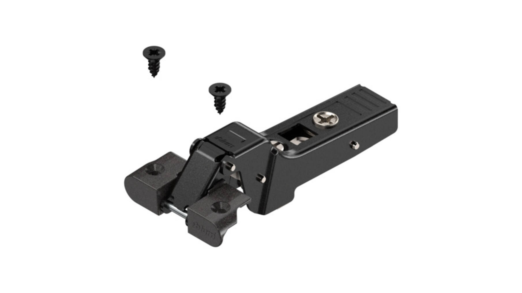 Scharnier CLIP top 95gr met veer, voor alu kaders onyx zwart