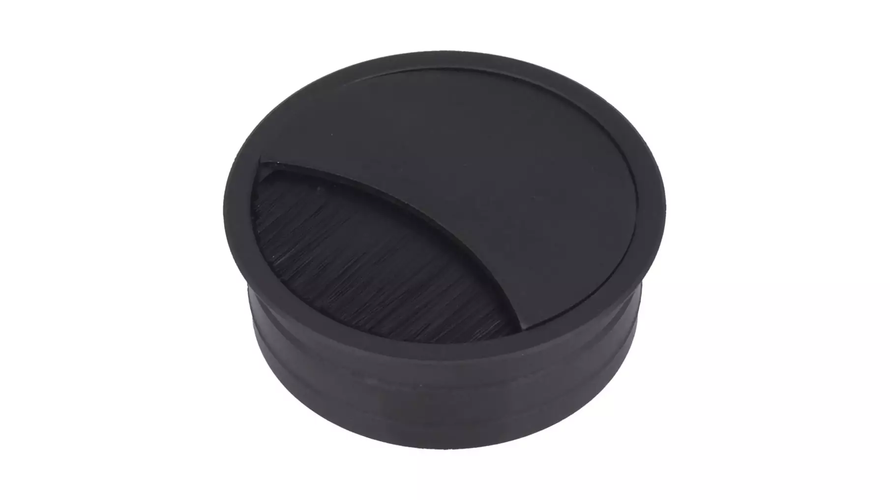Kabeldoorvoer 60mm aluminium zwart geanodiseerd, diepte 22mm