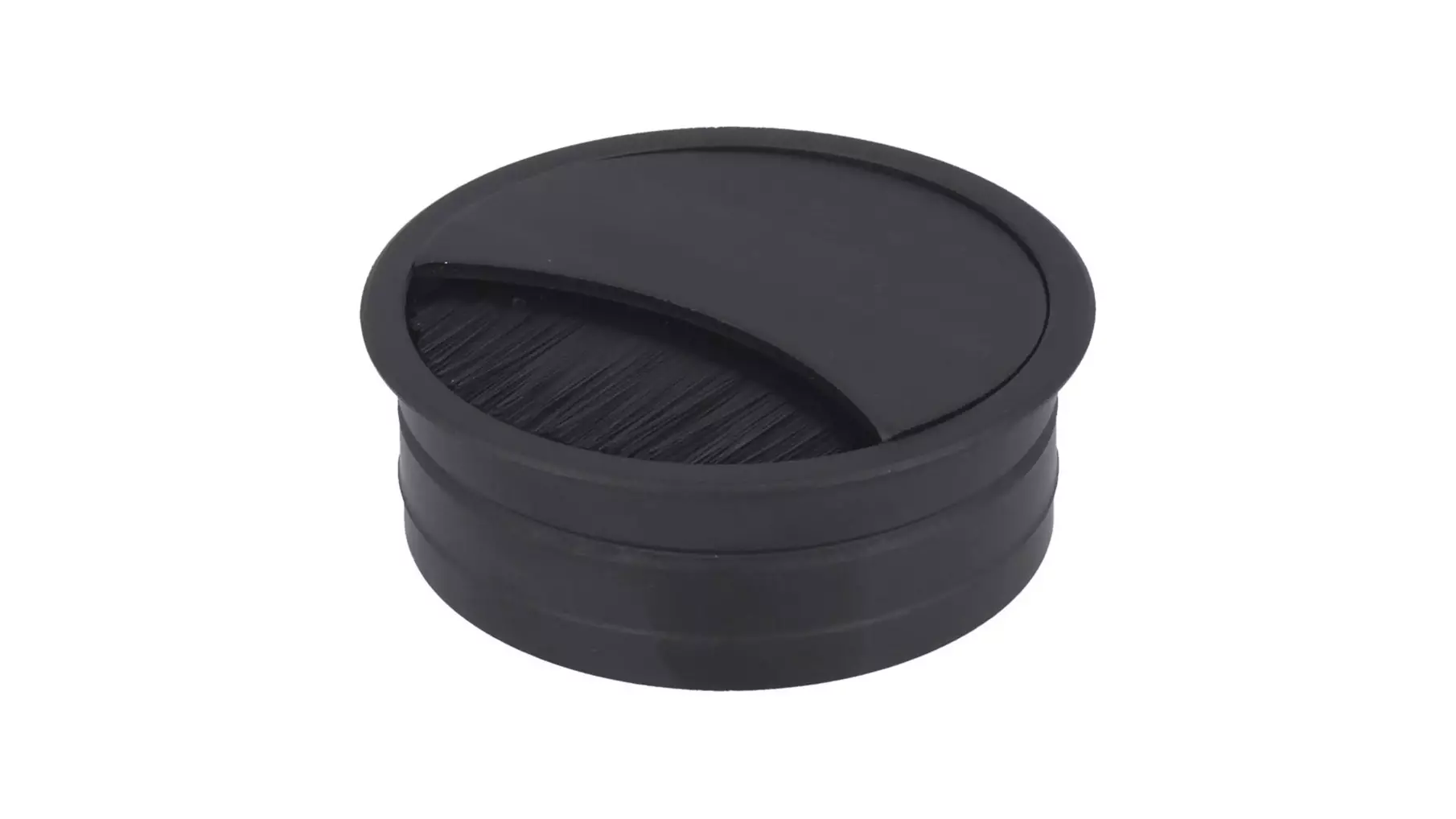 Kabeldoorvoer 60mm aluminium zwart geanodiseerd, diepte 22mm