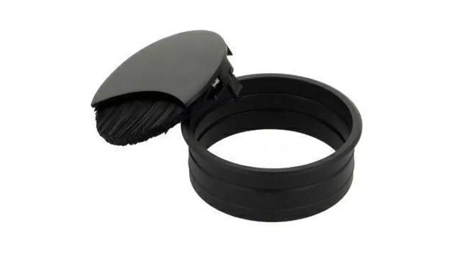 Kabeldoorvoer 60mm aluminium zwart geanodiseerd, diepte 22mm