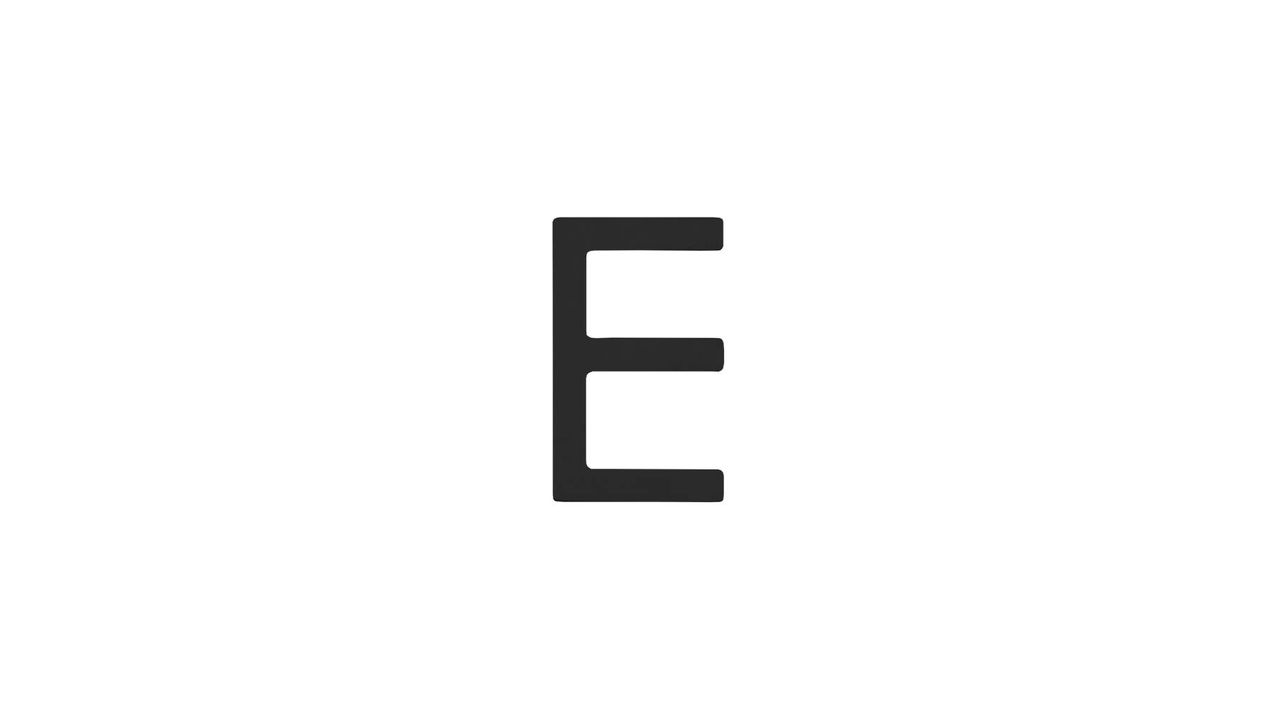 Huisletter E 100mm zwart