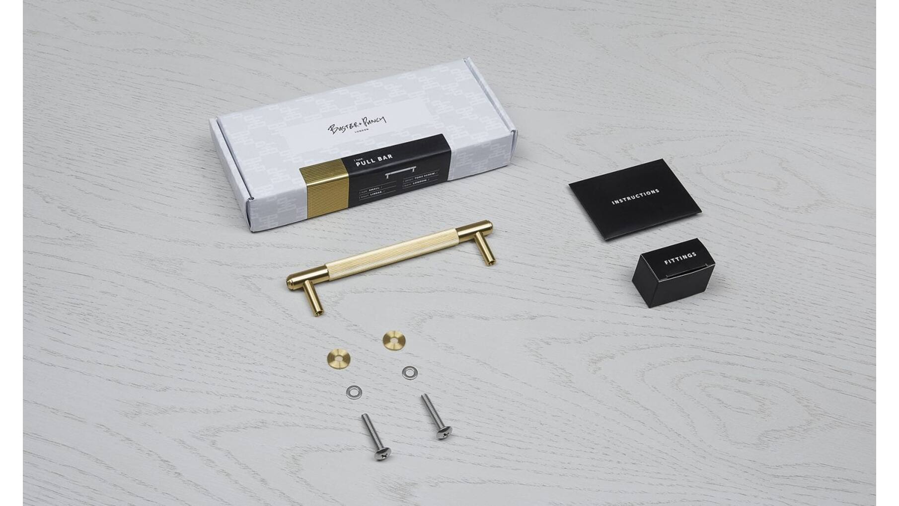 Pull Bar/Linear/Medium 250Mm/Brass