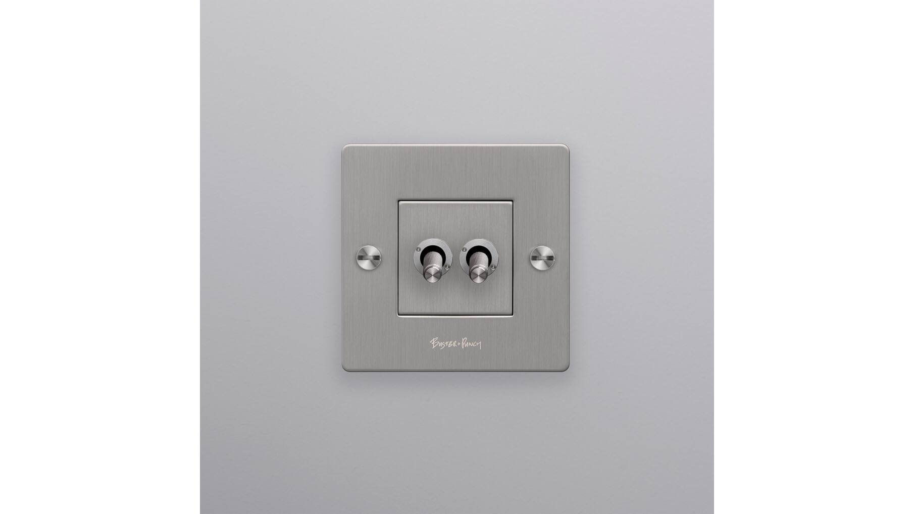 1G Double Toggle Switch/Steel
