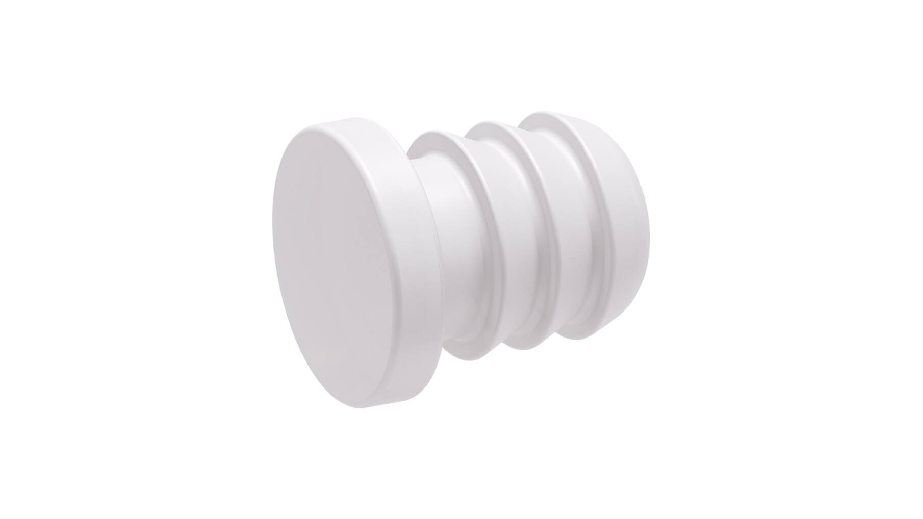 Buffer wit stift 6mm, schotel rond 7,5mm x 1,5mm dik VE=5000
