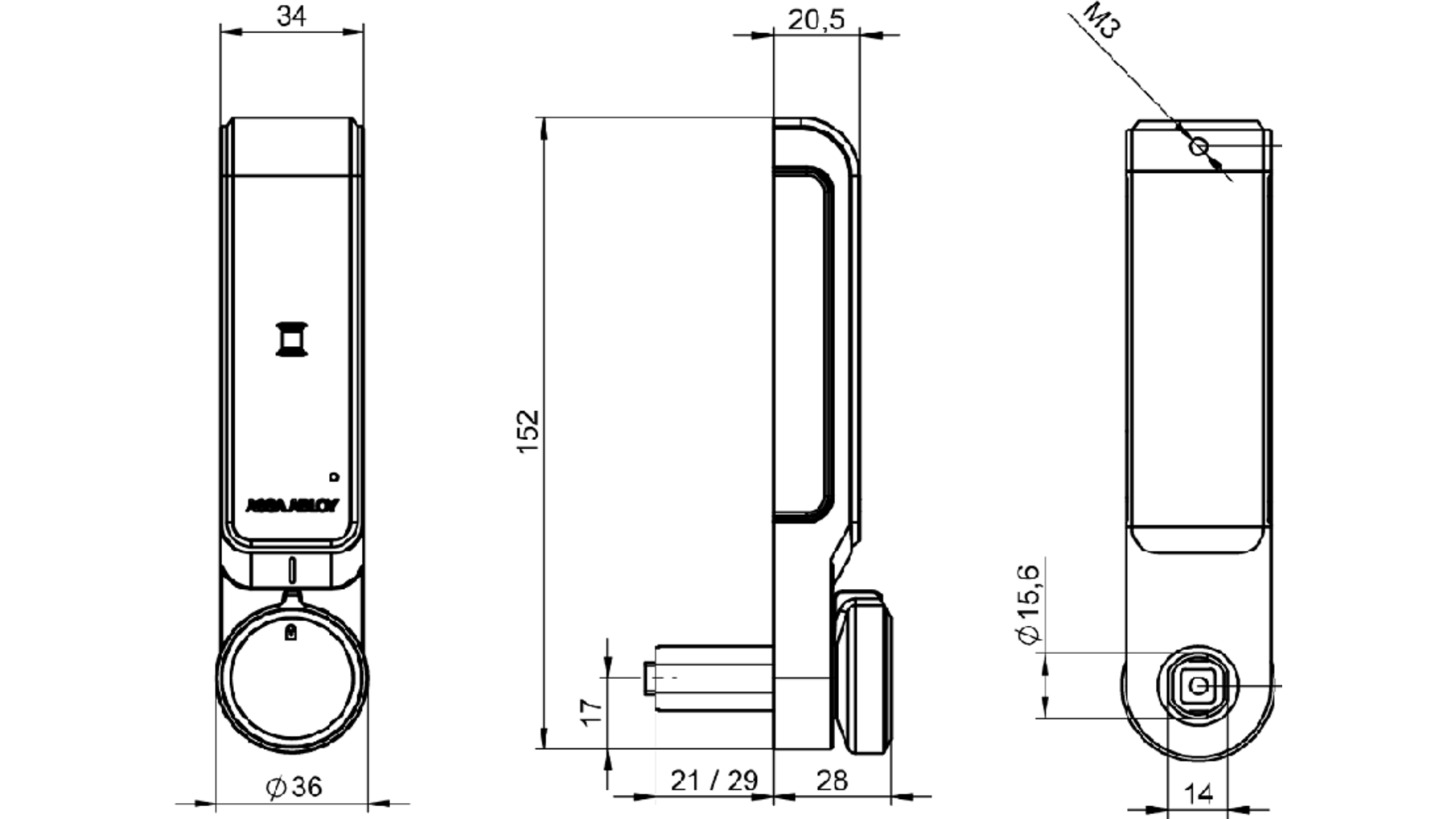 Mauer CABlock codeslot verticaal, 1-23 mm, wissel/vast gebr