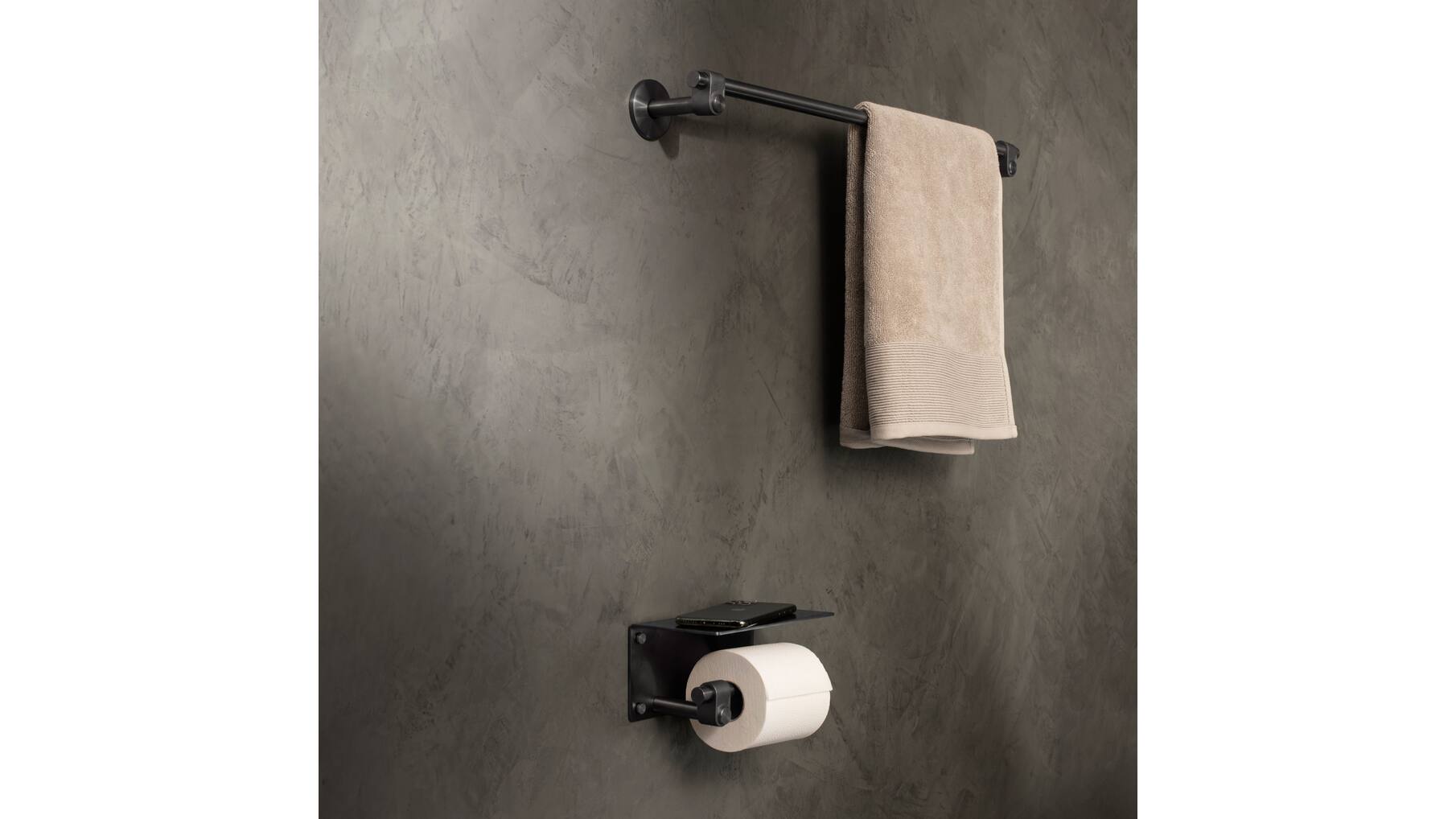 Toilet Roll Holder/w/ Shelf/190Mm/7.5 Inches/Cast
