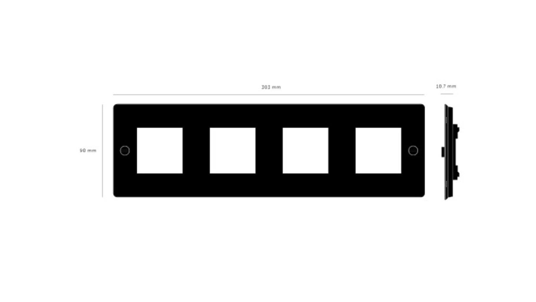4G Wall Plate/Modules Only/Black