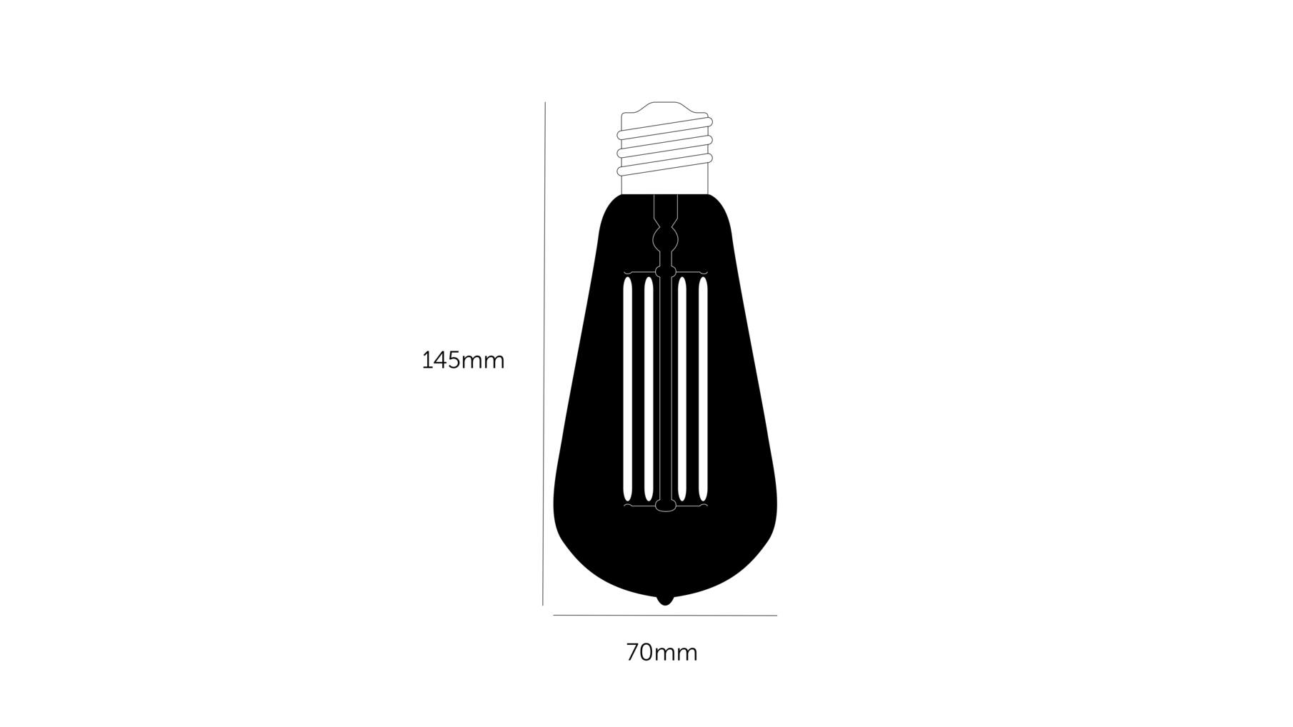 Teardrop Led Bulb/E27/Dimmable/Amber